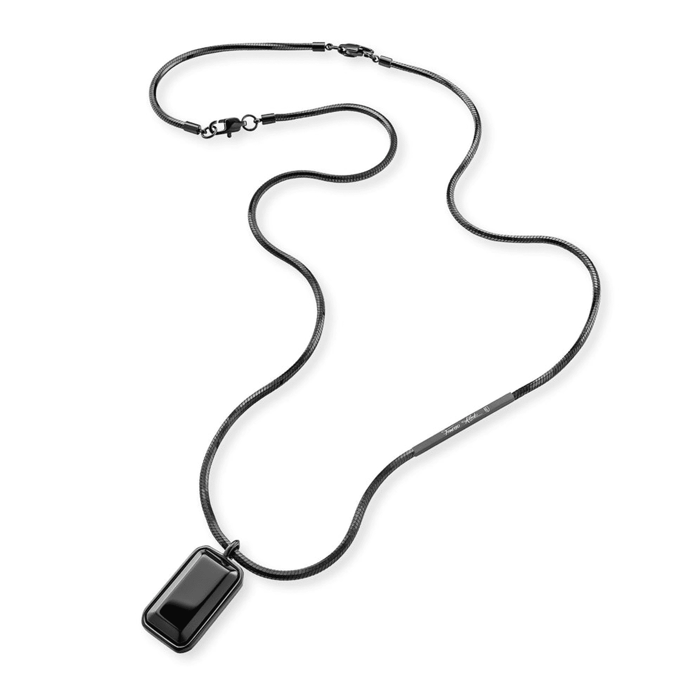 Kette Onyx Edelstahl schwarz Francesco