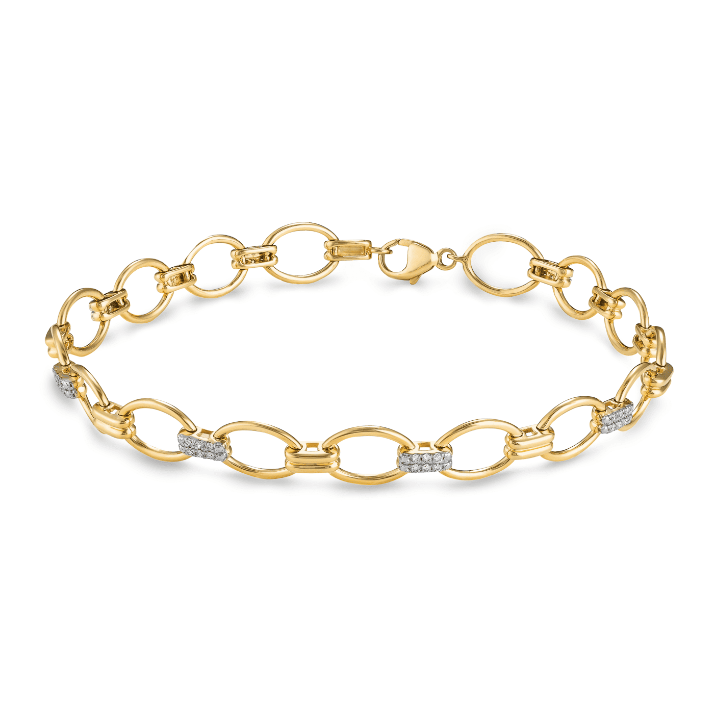 Armband Diamant zus. ca. 0,20 ct. 375er Gelbgold Armband Diamant zus. ca. 0,20 ct. 375er Gelbgold