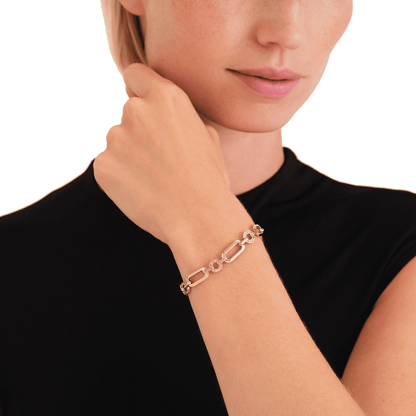 Armband Edelstahl gelb vergoldet Multi Octagon Studs Armband Edelstahl gelb vergoldet Multi Octagon Studs