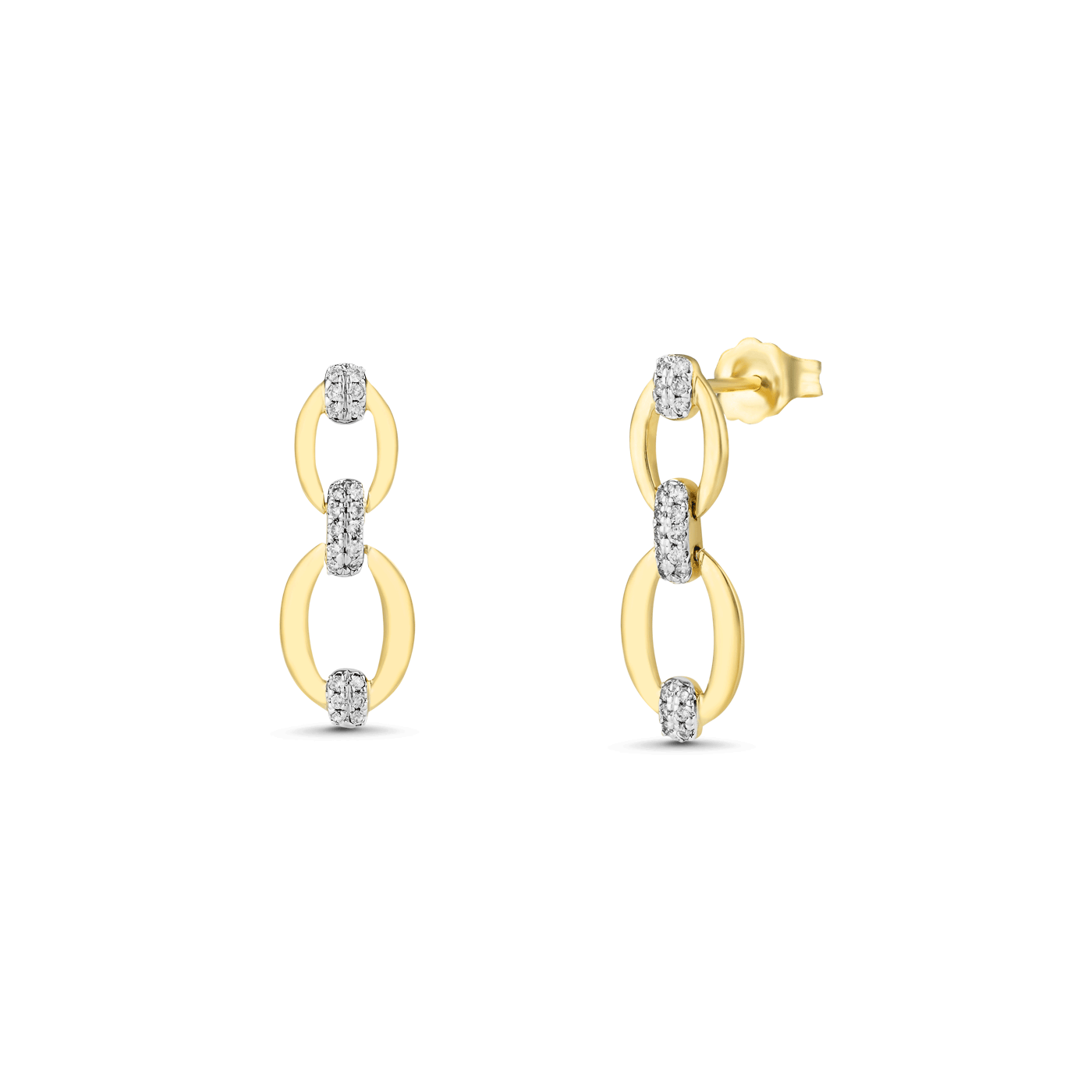 Ohrringe Diamant zus. ca. 0,015ct. 375er Gelbgold Ohrringe Diamant zus. ca. 0,015ct. 375er Gelbgold