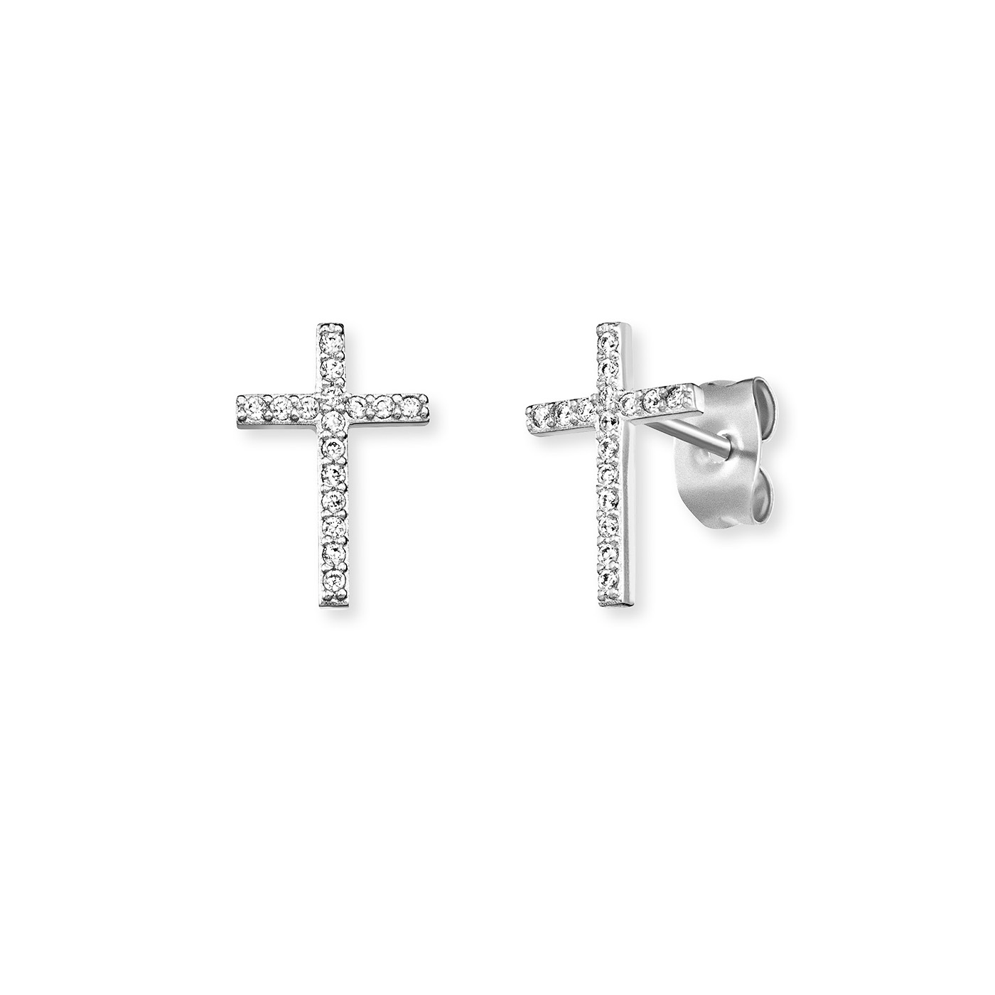 Ohrringe Zirkonia 925er Silber Kreuz Ohrringe Zirkonia 925er Silber Kreuz
