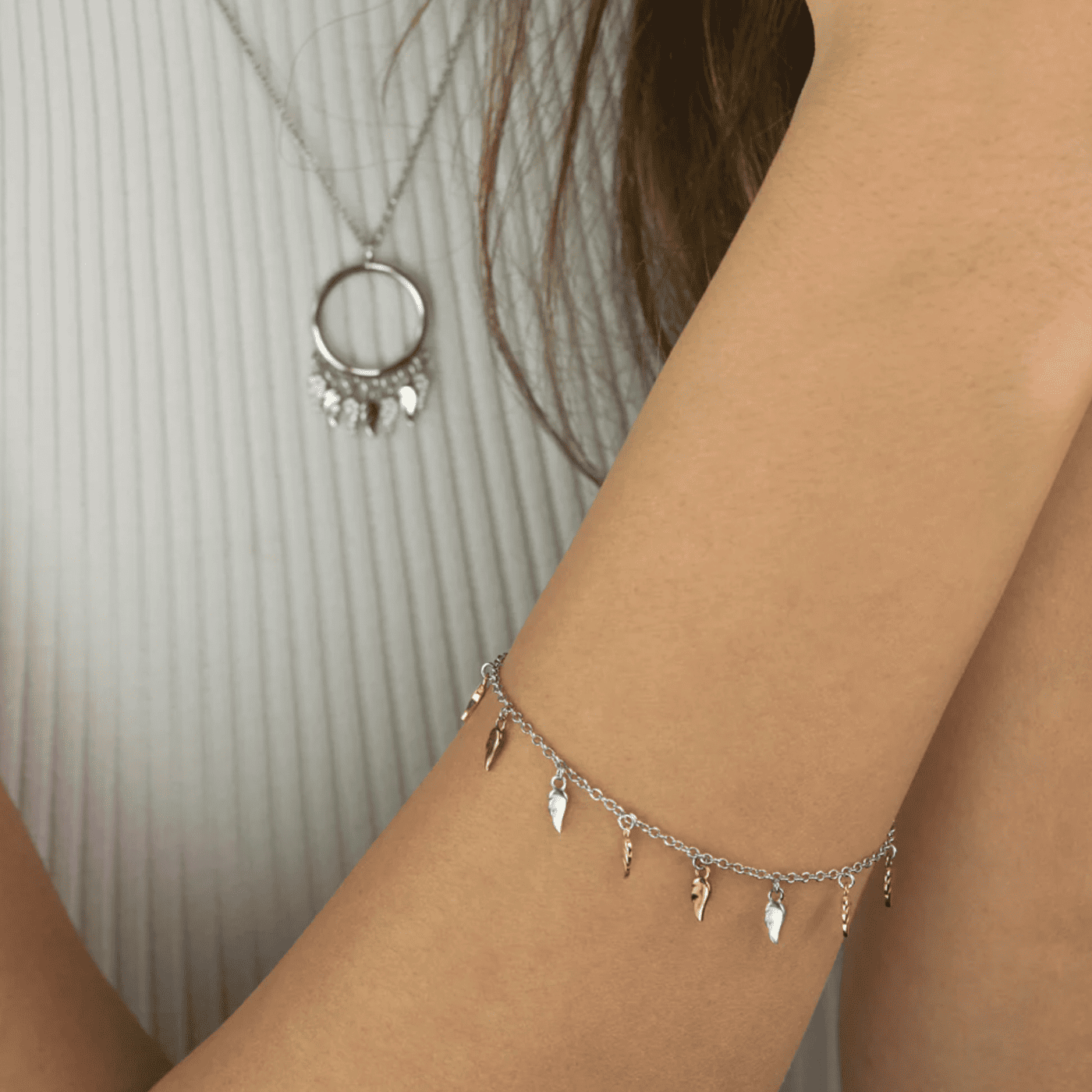 Armband 925er Silber tricolor Modisch Armband 925er Silber tricolor Modisch