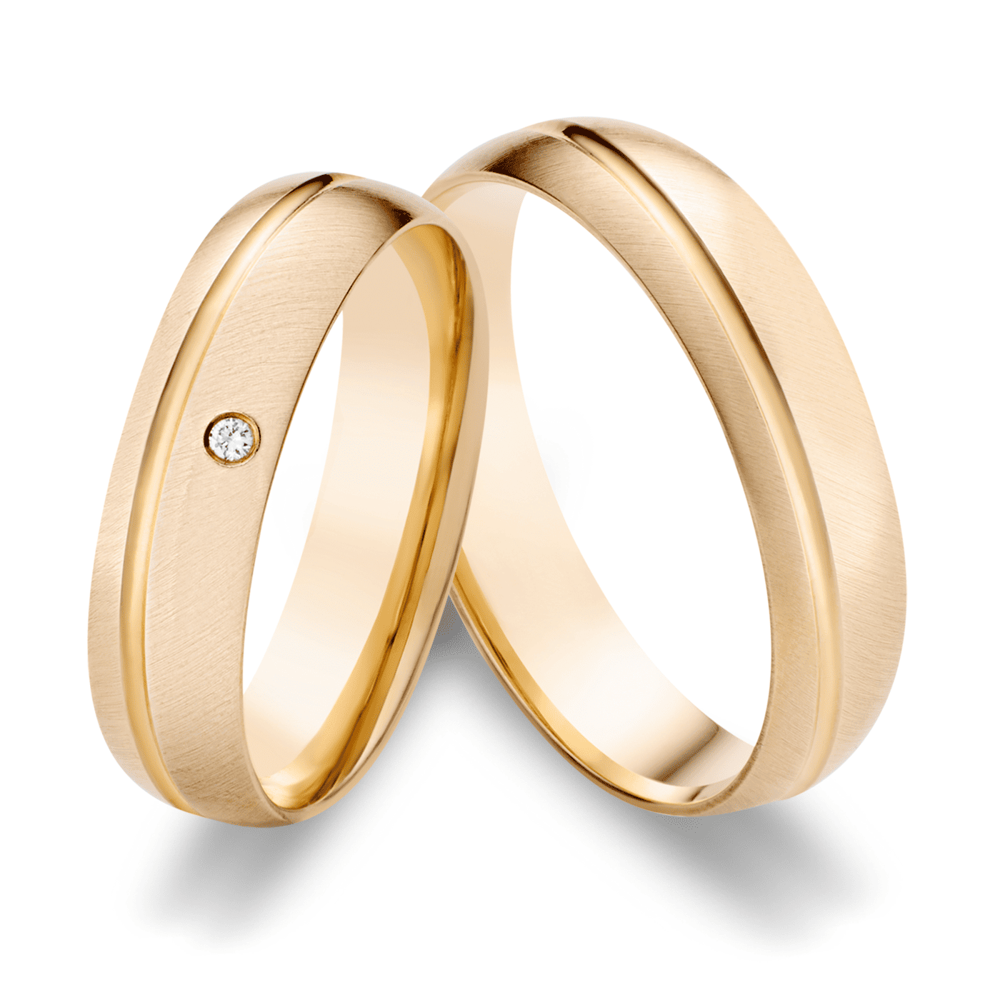 Trauring ca. 0,01 ct. 375er Gelbgold Memphis