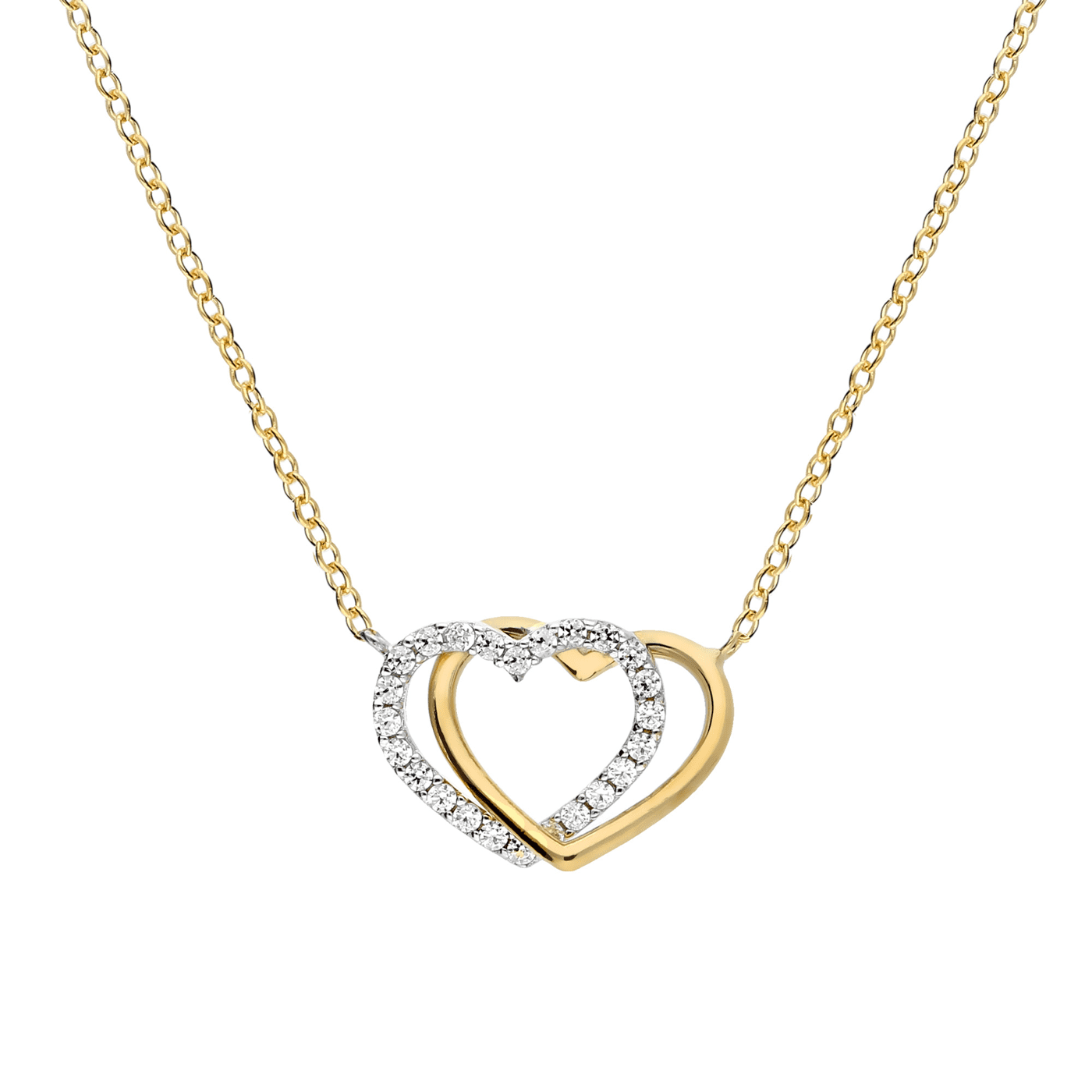 Kette Zirkonia 375er bicolor  Kette Zirkonia 375er bicolor