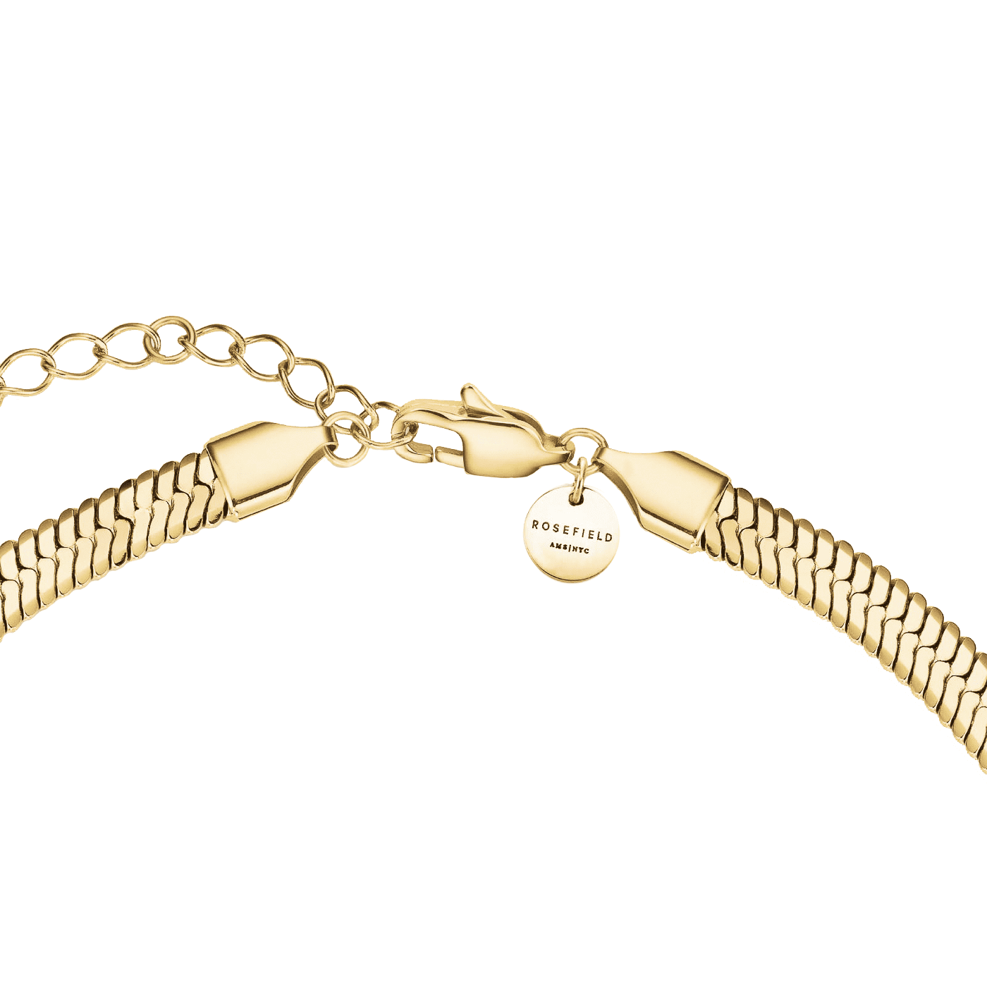 Kette Edelstahl gelb vergoldet Snake