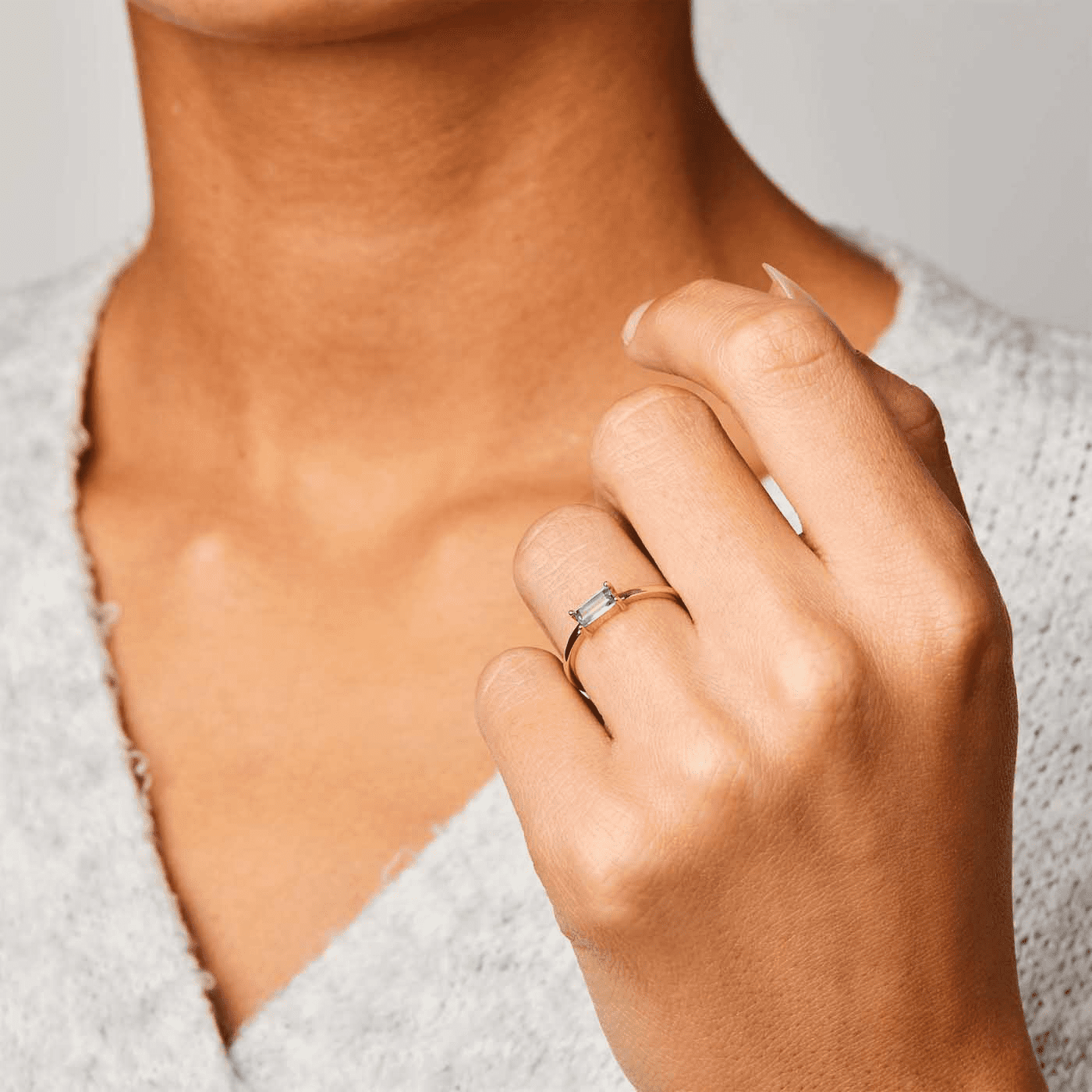 Edelsteinring 375er Gelbgold Parfum