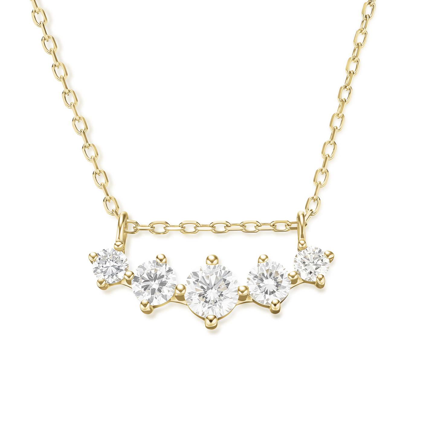 Kette syn. Diamant zus. 0,236ct. 585er Gelbgold Solara Kette syn. Diamant zus. 0,236ct. 585er Gelbgold Solara