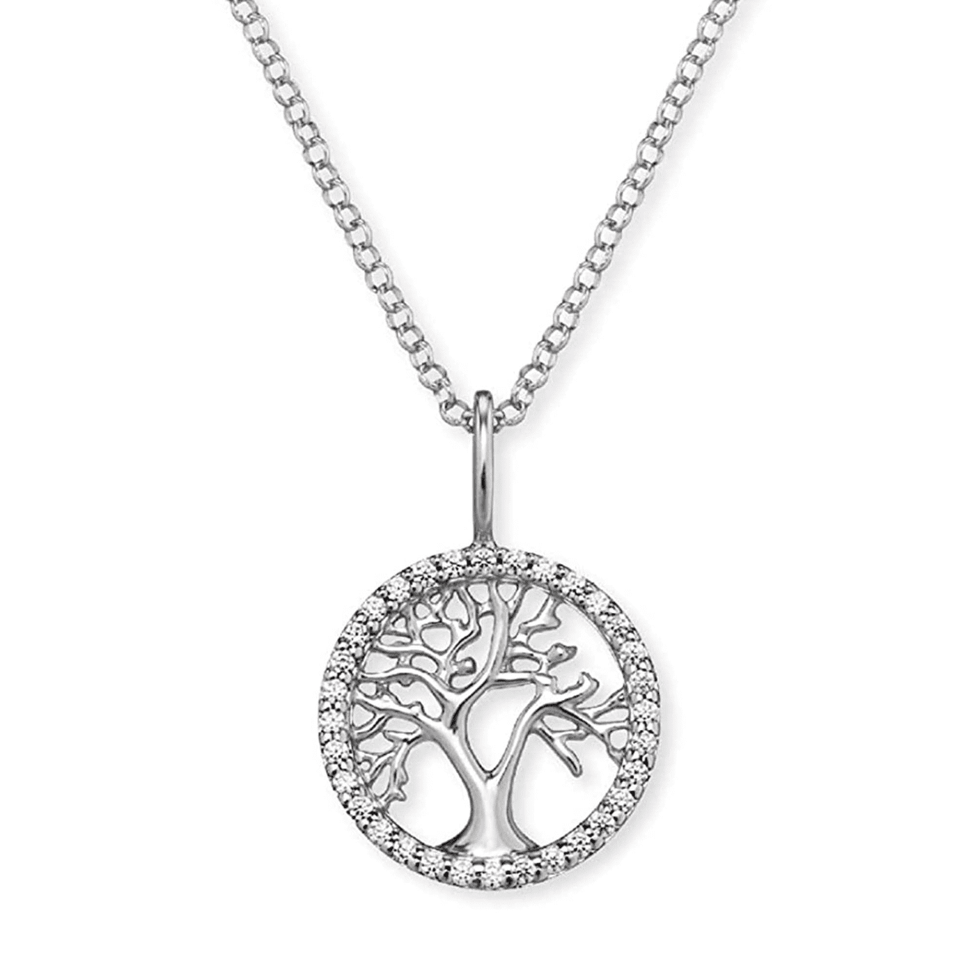 Kette Zirkonia 925er Silber Lebensbaum Kette Zirkonia 925er Silber Lebensbaum