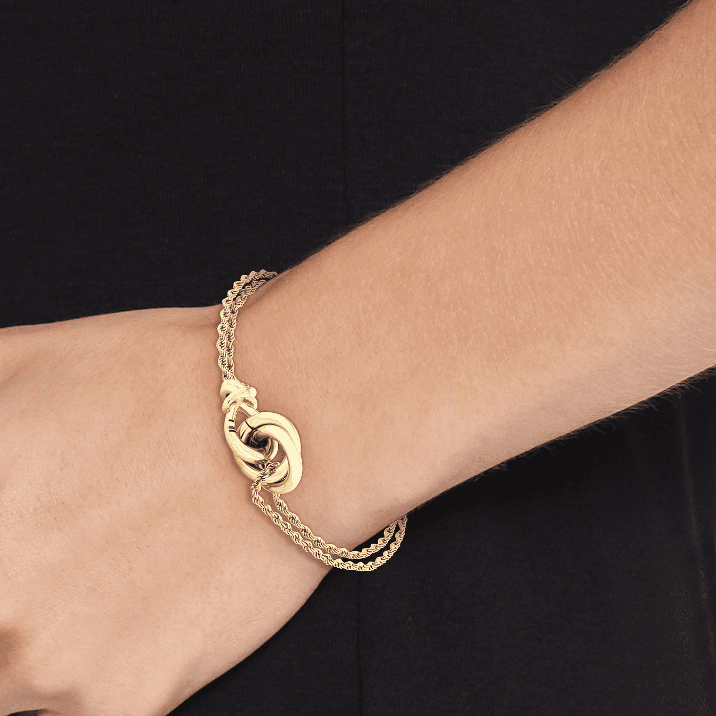 Armband Edelstahl gelb vergoldet Nautical Knot