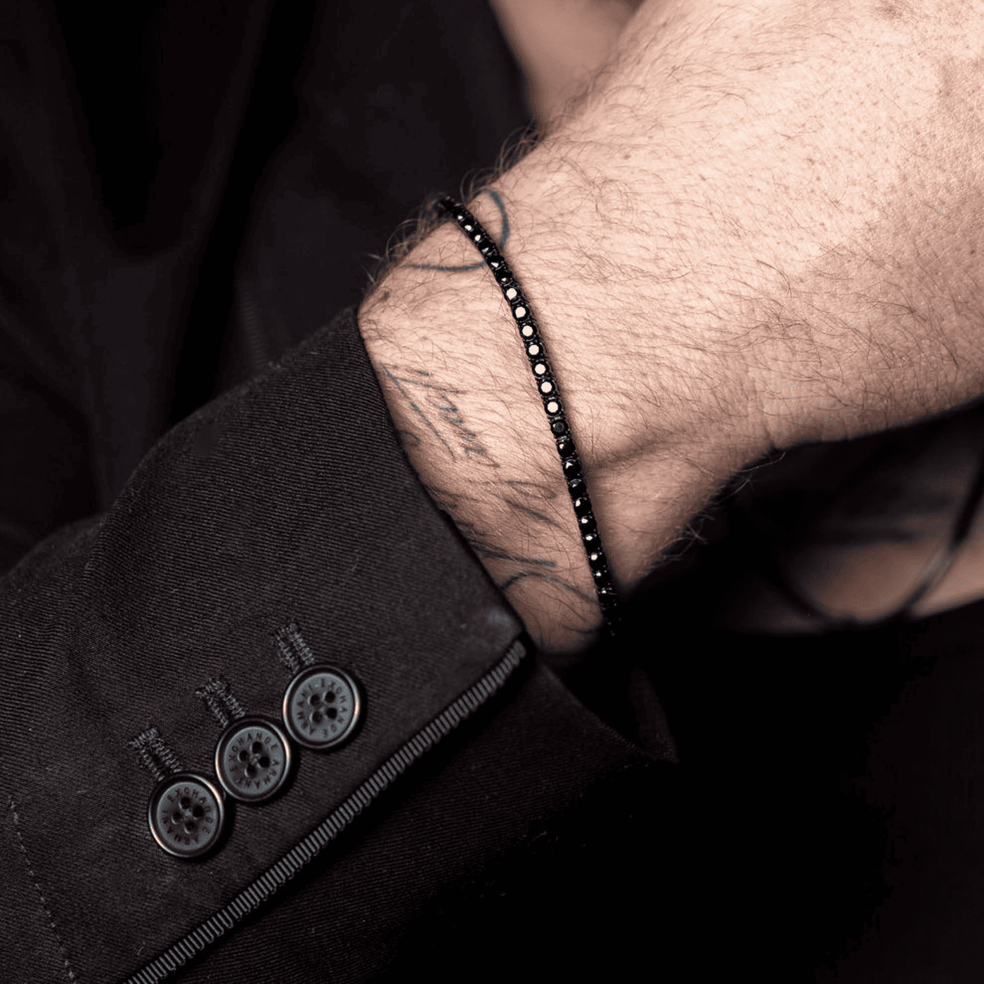 Armband Edelstahl schwarz Francesco Armband Edelstahl schwarz Francesco