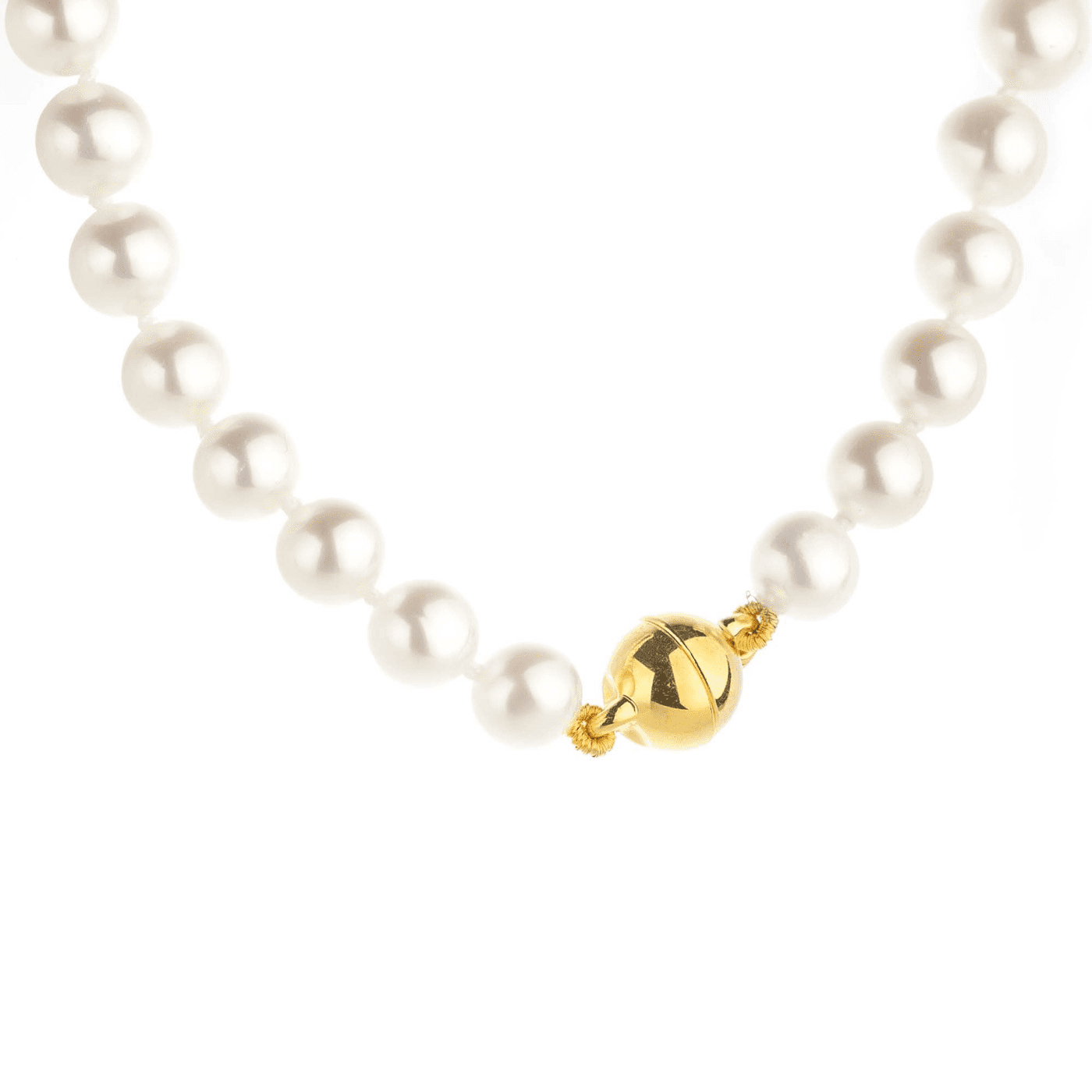 Perlenkette 925er Silber vergoldet Süßwasser-Zuchtperle