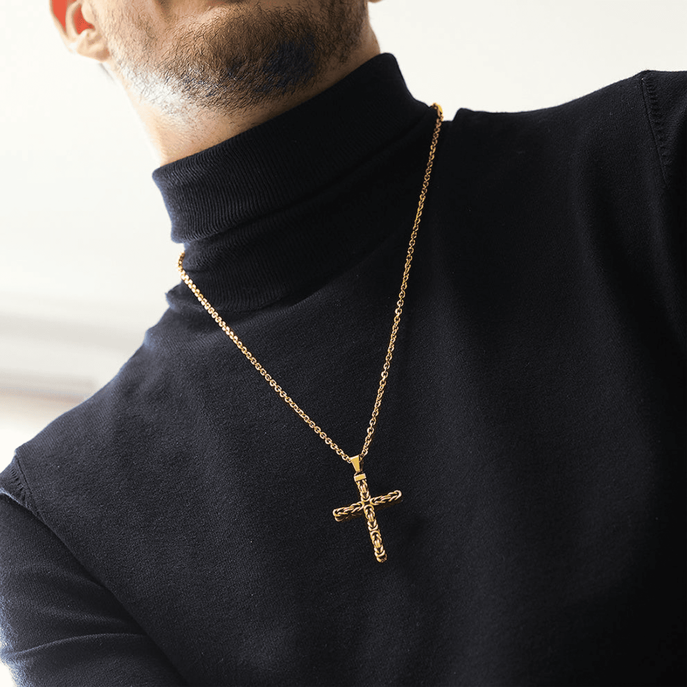 Kette Edelstahl gelb vergoldet Dan