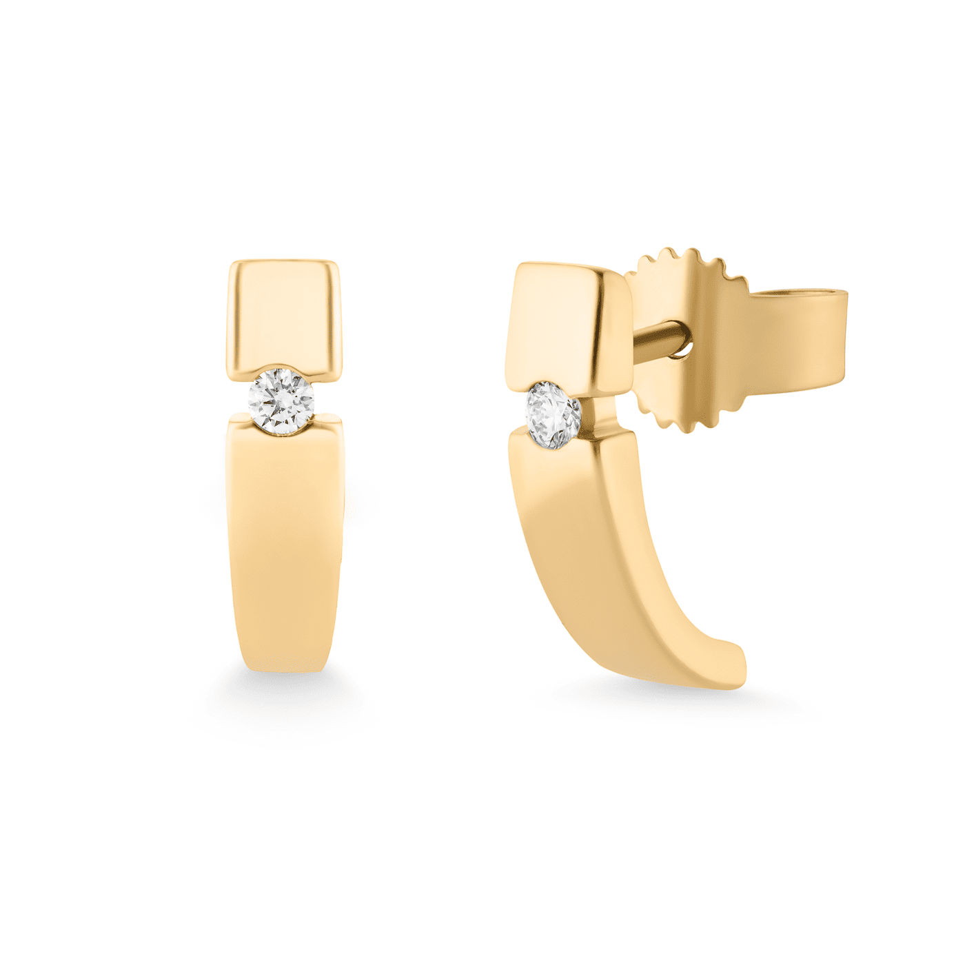 Ohrringe Diamant zus. ca. 0,05 ct. 333er Gelbgold Stäbchen Ohrringe Diamant zus. ca. 0,05 ct. 333er Gelbgold Stäbchen