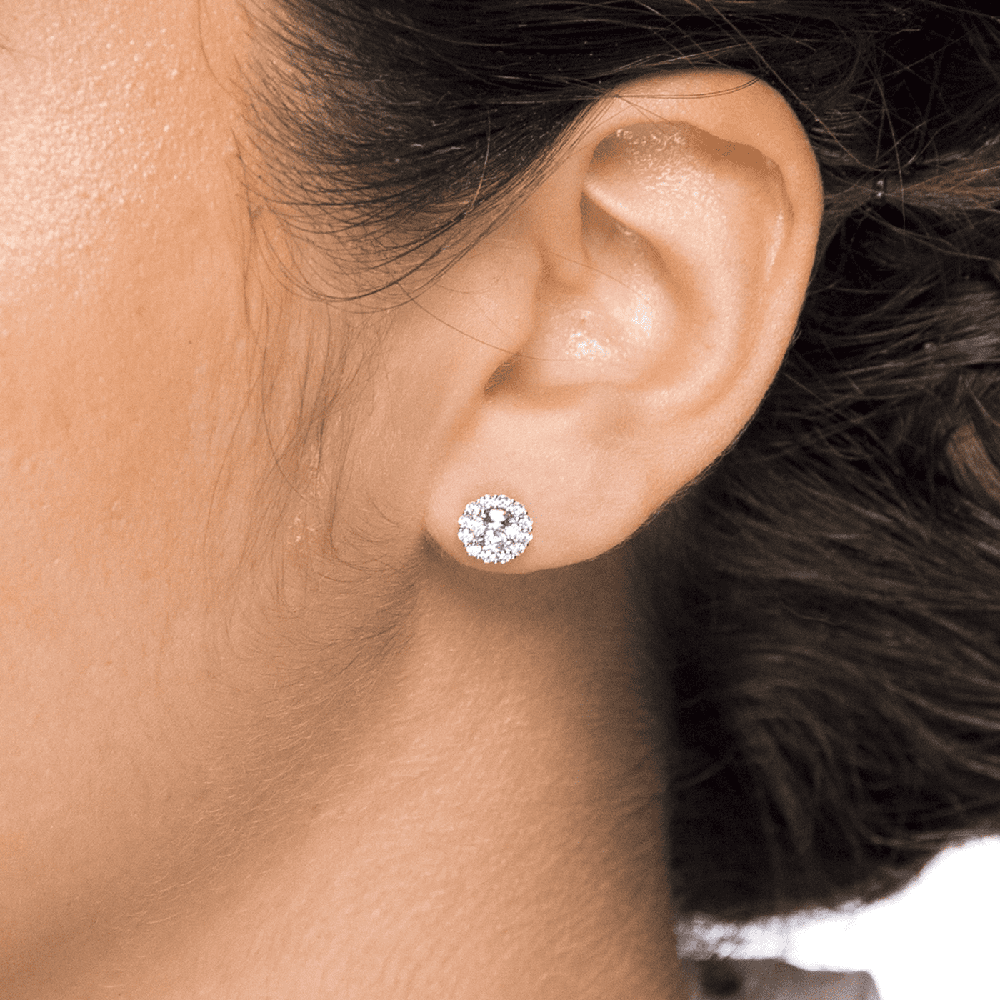 Ohrringe Zirkonia 333er Weißgold 