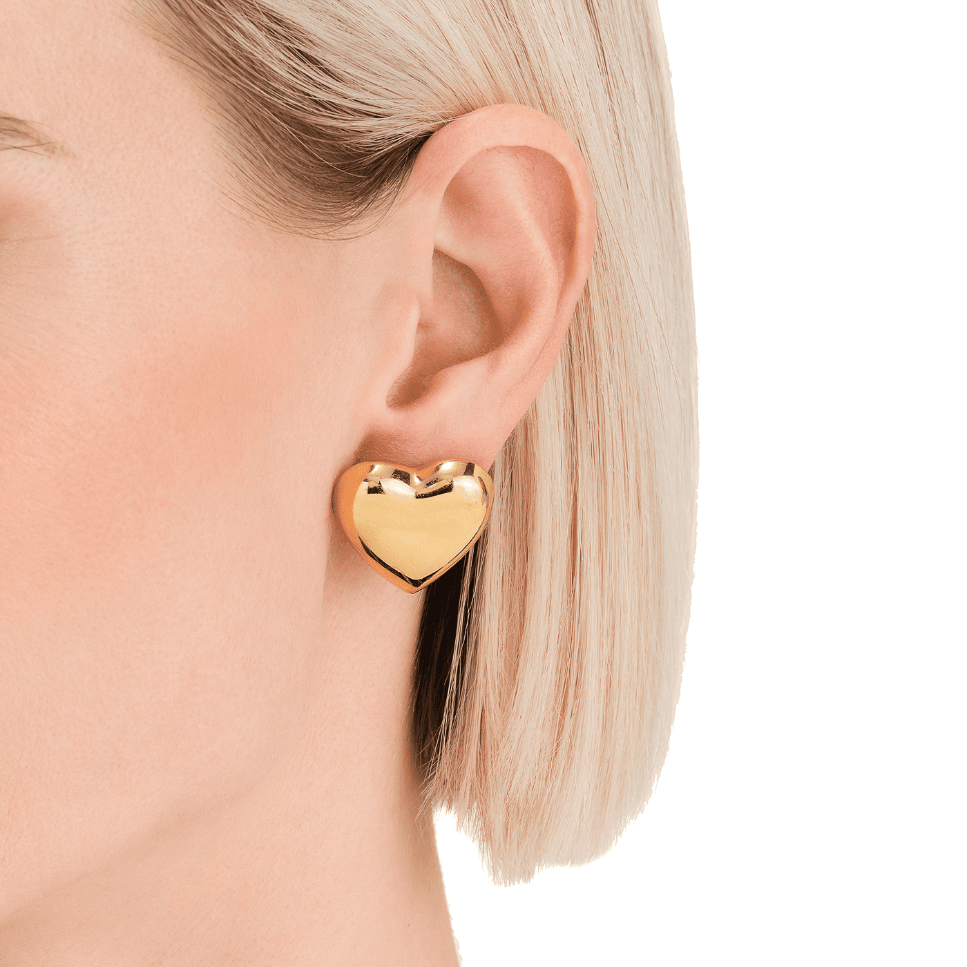 Ohrringe Edelstahl gelb vergoldet Heart