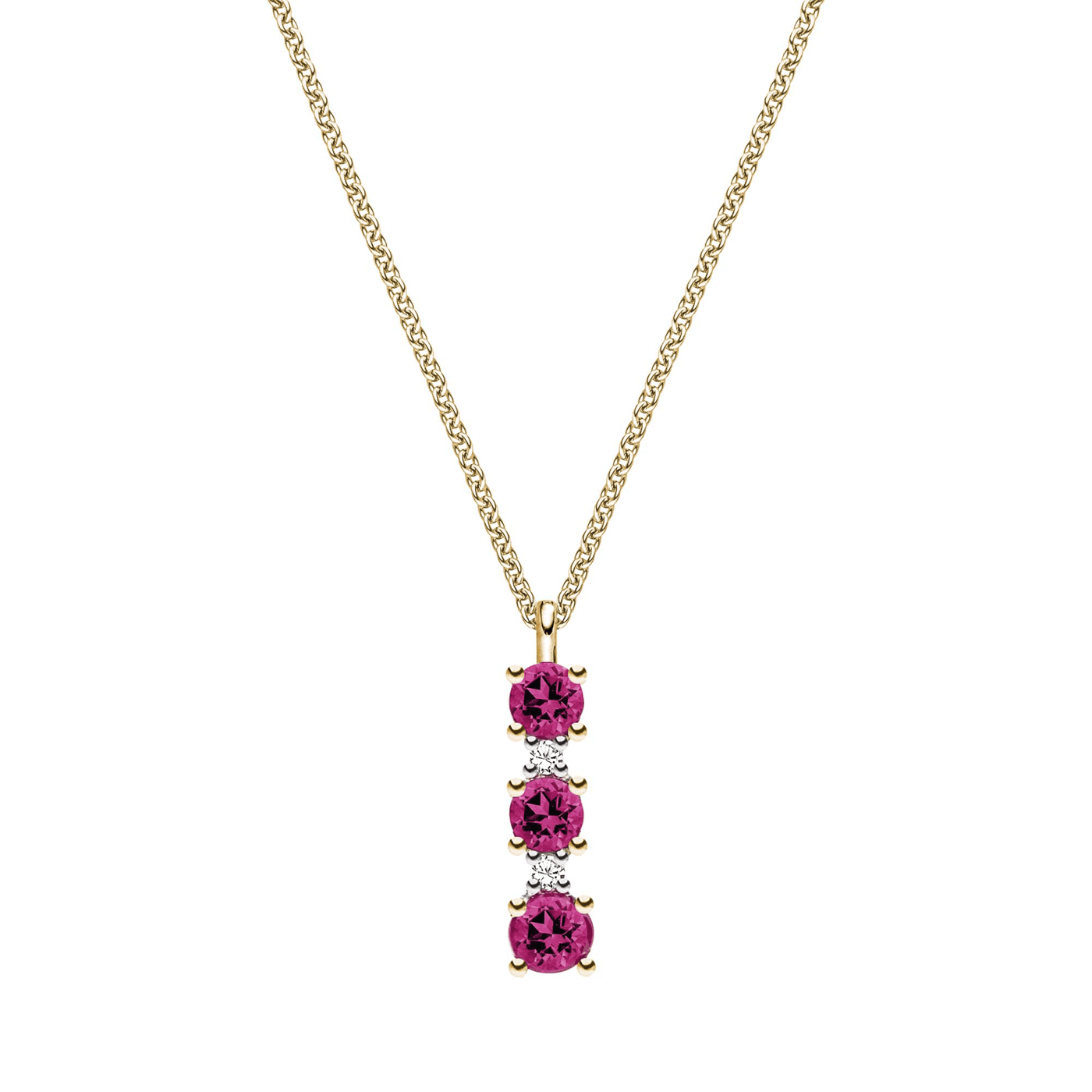 Edelsteinkette Diamant ca. 0,01 ct. 333er Gelbgold Edelsteinkette Diamant ca. 0,01 ct. 333er Gelbgold