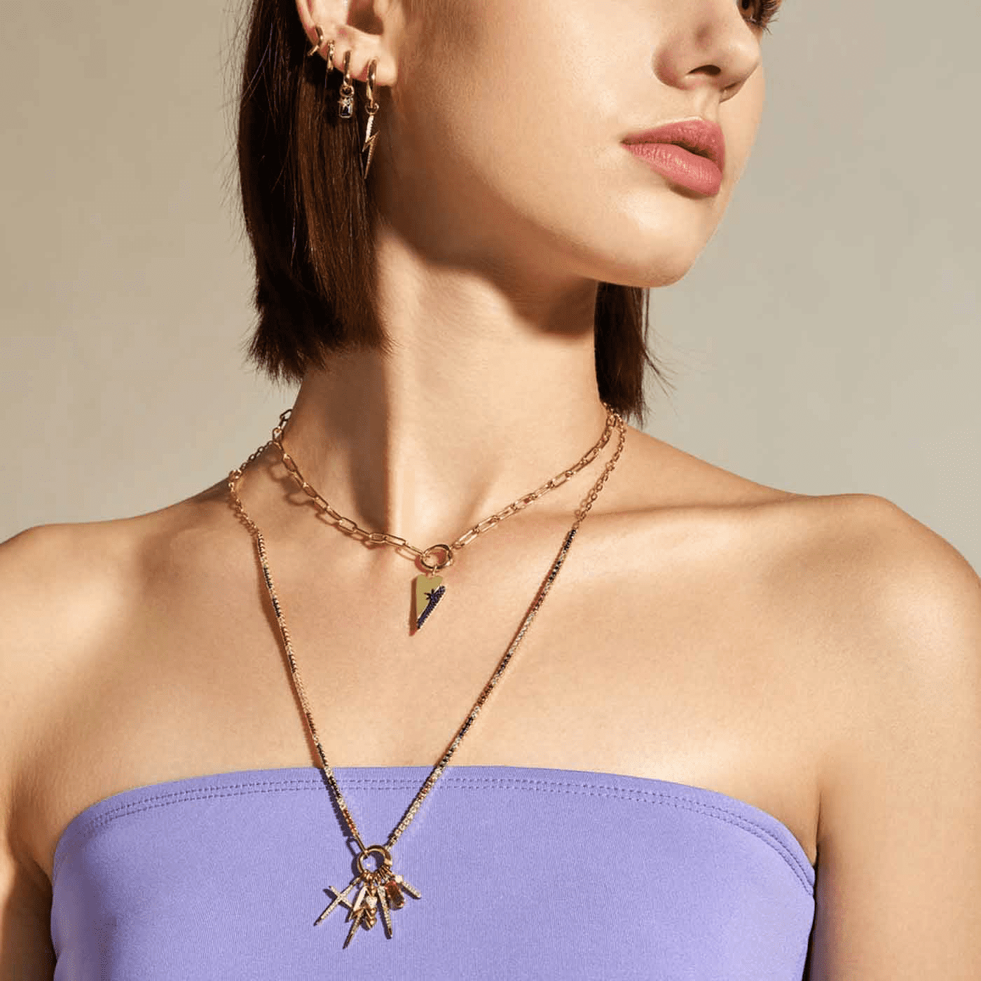 Charm für Ohrringe 925er Silber gelb vergoldet Rising Sun Charm für Ohrringe 925er Silber gelb vergoldet Rising Sun