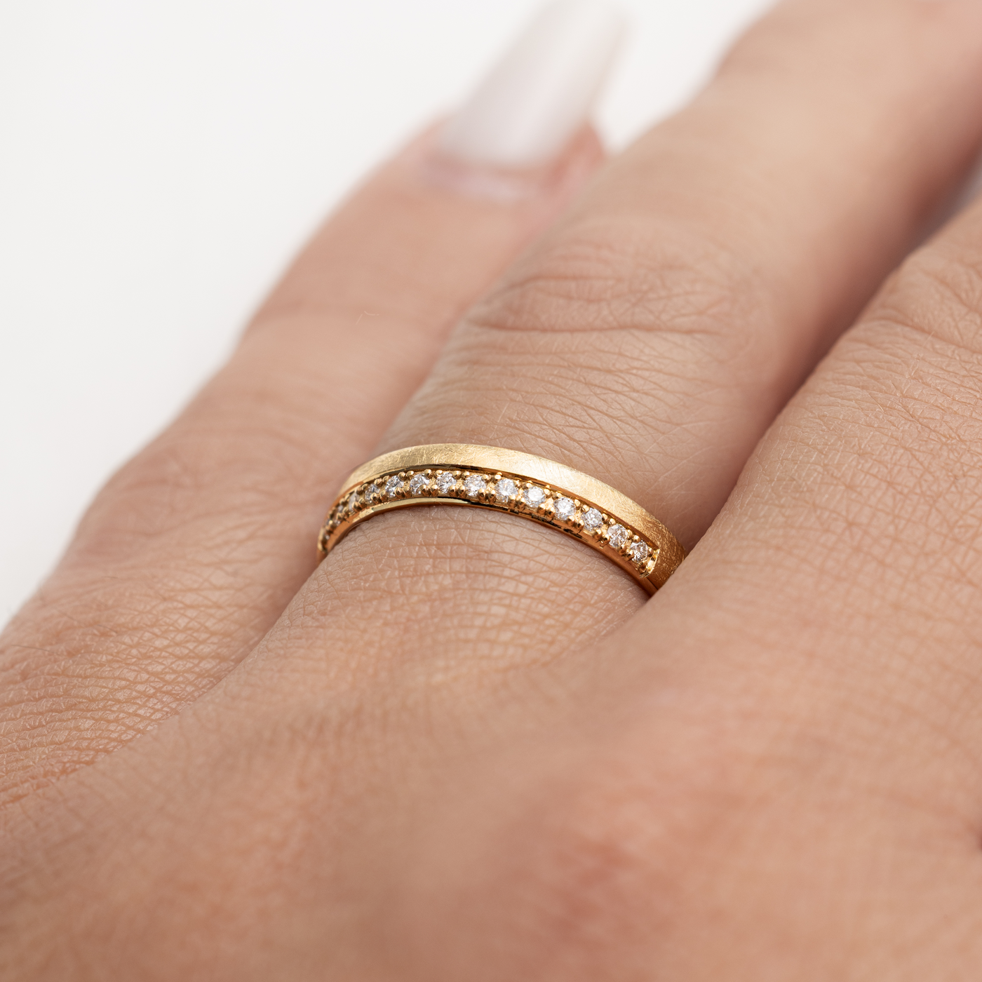 Trauring zus. ca. 0,10 ct. 585er Gelbgold Havanna Trauring zus. ca. 0,10 ct. 585er Gelbgold Havanna