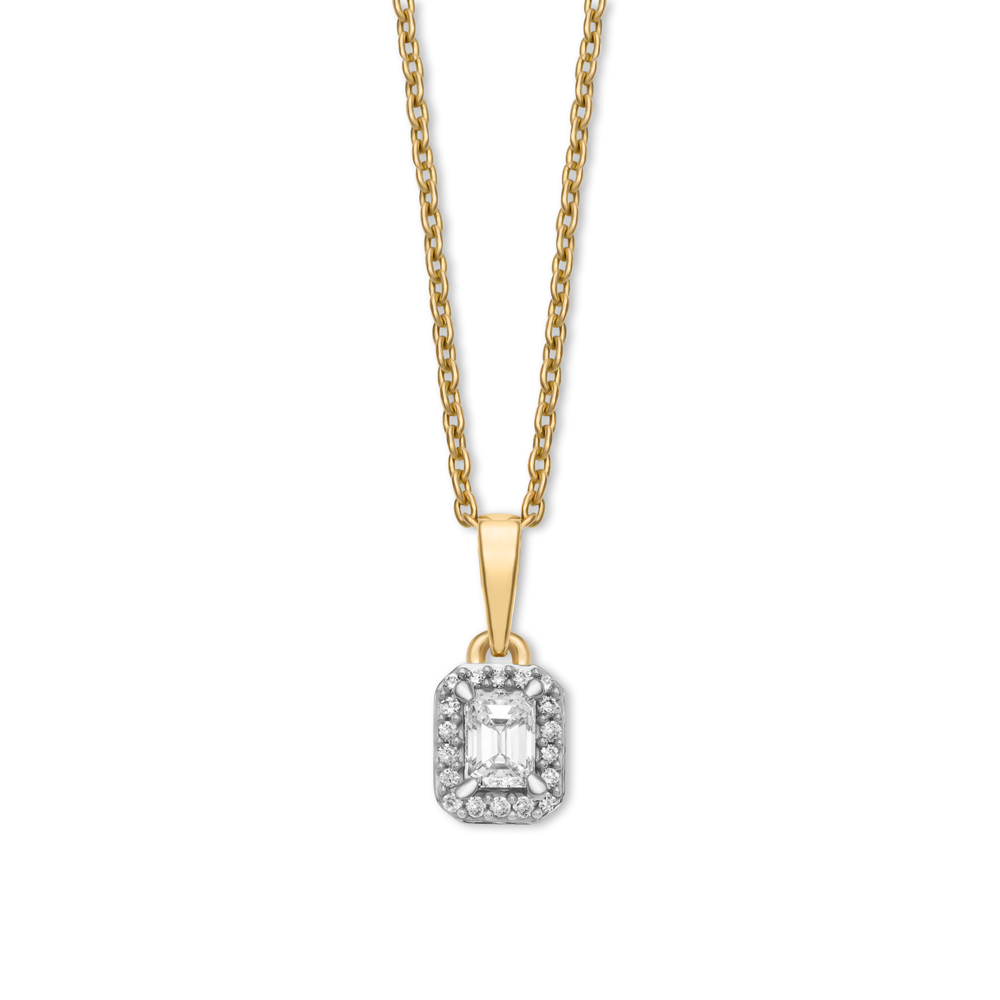 Kette Diamant zus. ca. 0,15 ct. 585er Gelbgold Bella