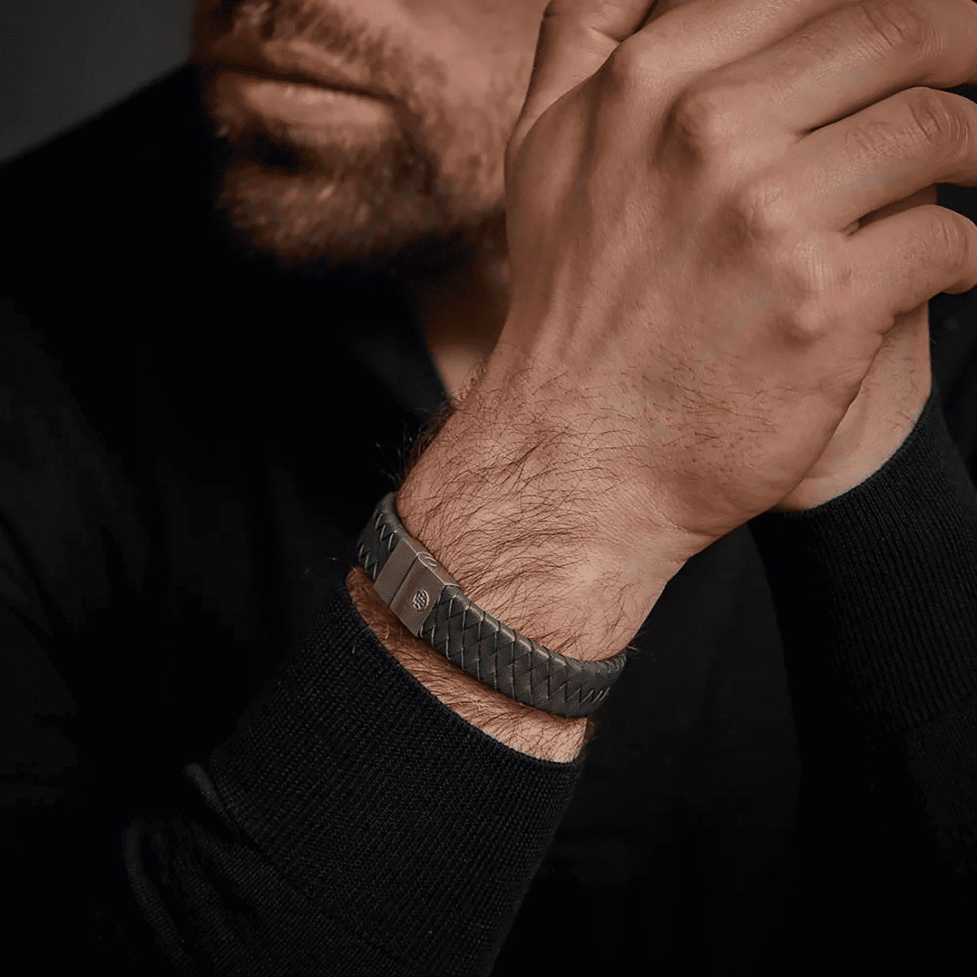 Armband Edelstahl Full Metal Premium Grey