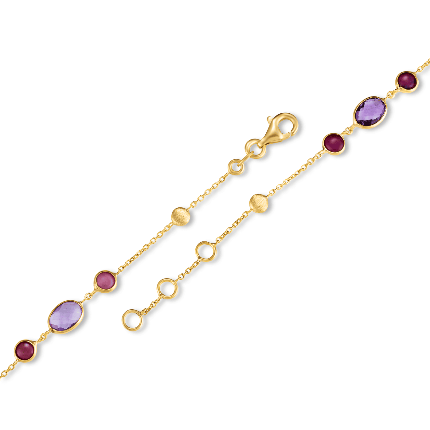 Edelsteinarmband Rubin 375er Gelbgold Edelsteinarmband Rubin 375er Gelbgold