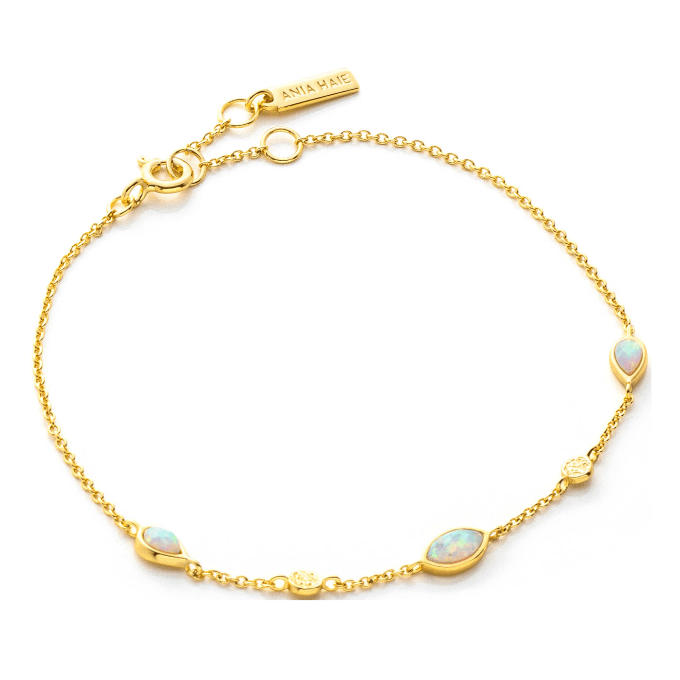 Armband 925er Silber gelb vergoldet Opal Colour Raindrop Hoop Armband 925er Silber gelb vergoldet Opal Colour Raindrop Hoop