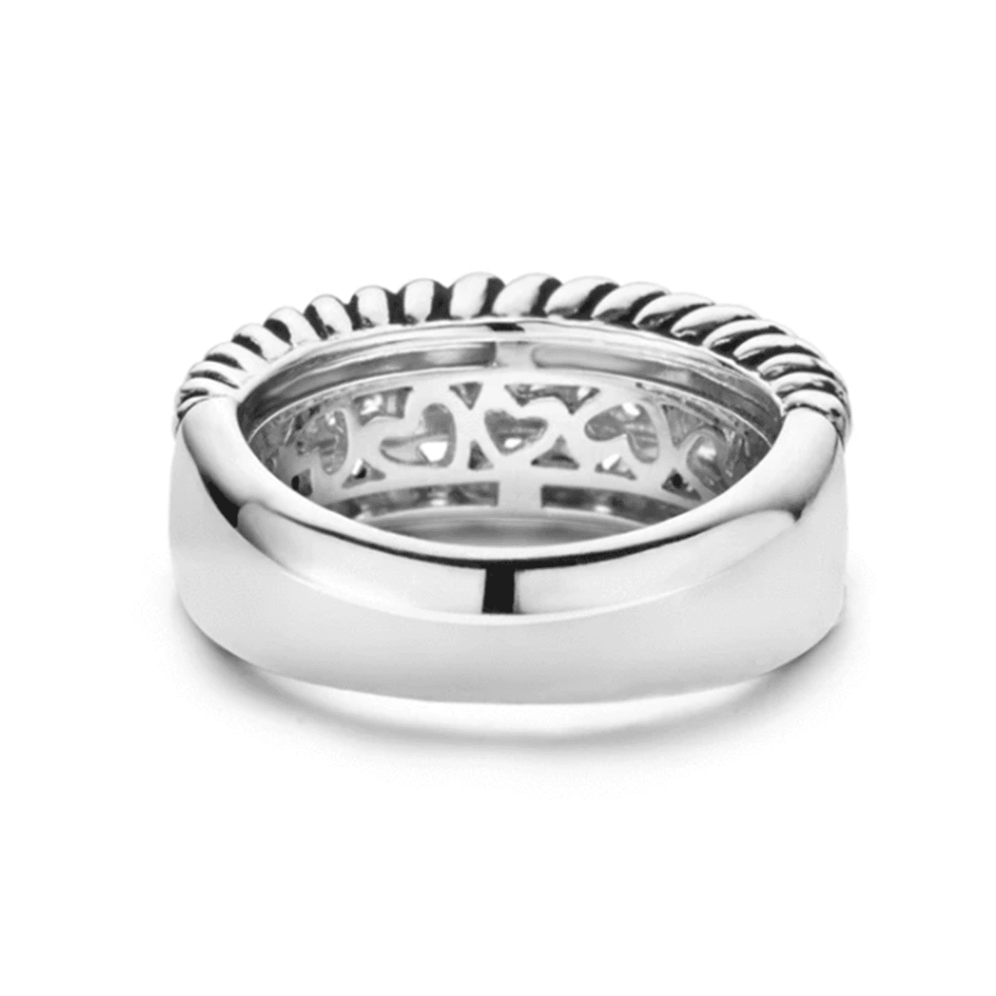 Ring Zirkonia 925er Silber Golden Glow