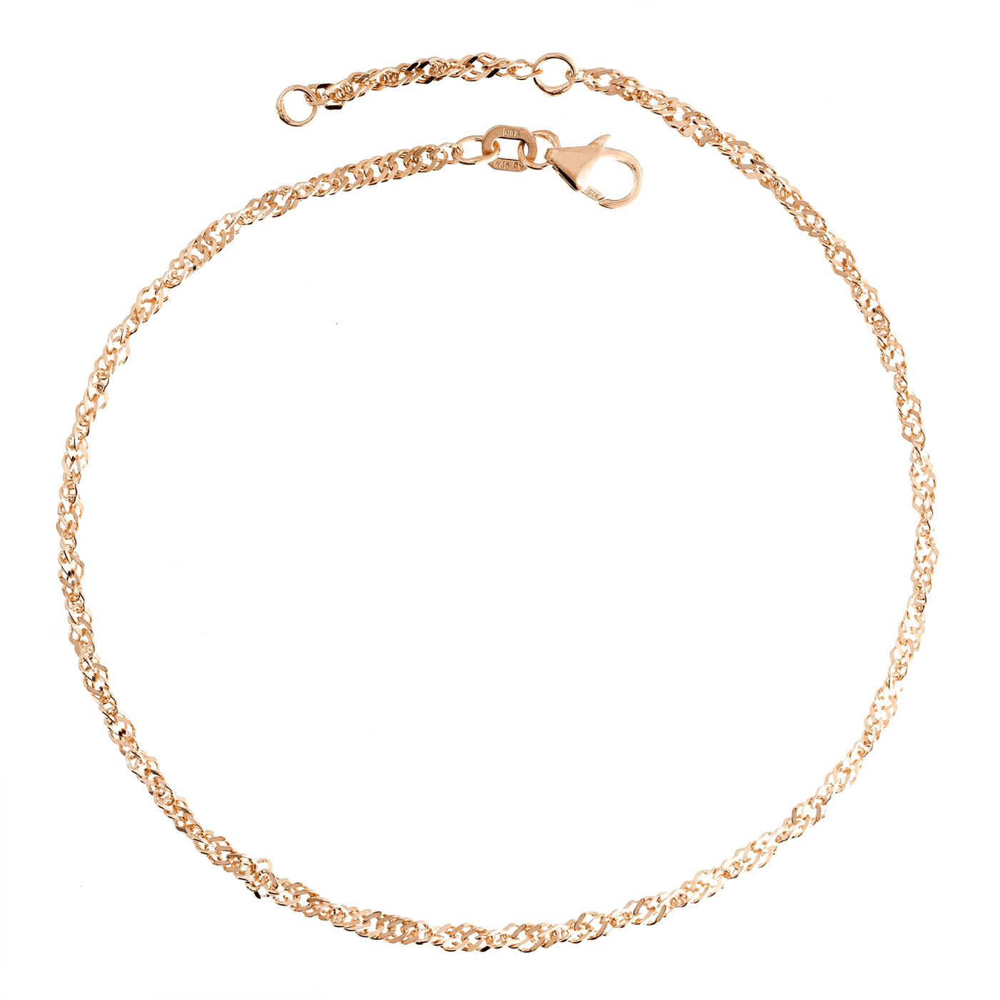 Fußkette 925er Silber rose´  Fußkette 925er Silber rose´