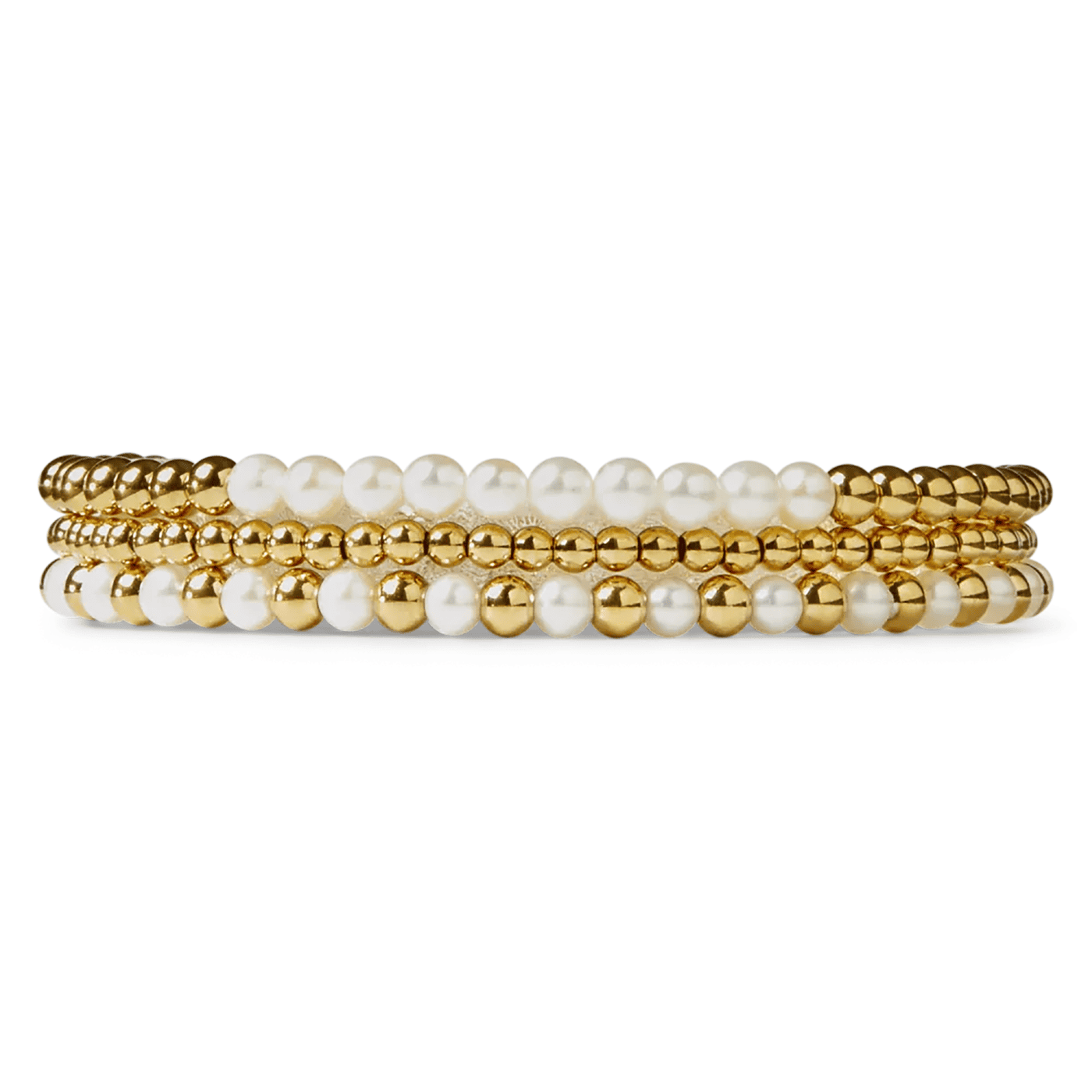 Armband Edelstahl gelb vergoldet Mix Pearl Gem