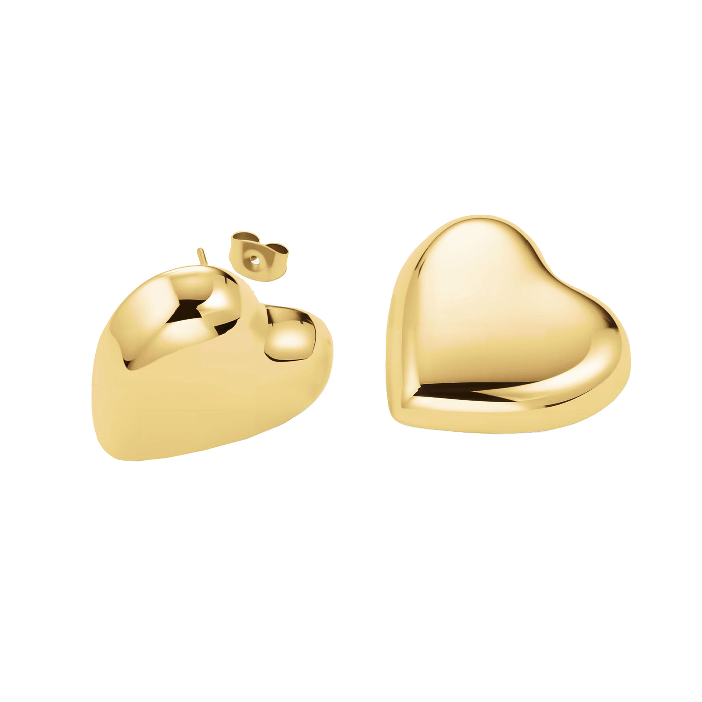 Ohrringe Edelstahl gelb vergoldet Heart