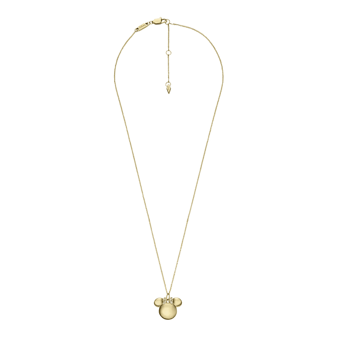 Kette Glasstein Edelstahl gelb vergoldet Minnie Mouse Kette Glasstein Edelstahl gelb vergoldet Minnie Mouse
