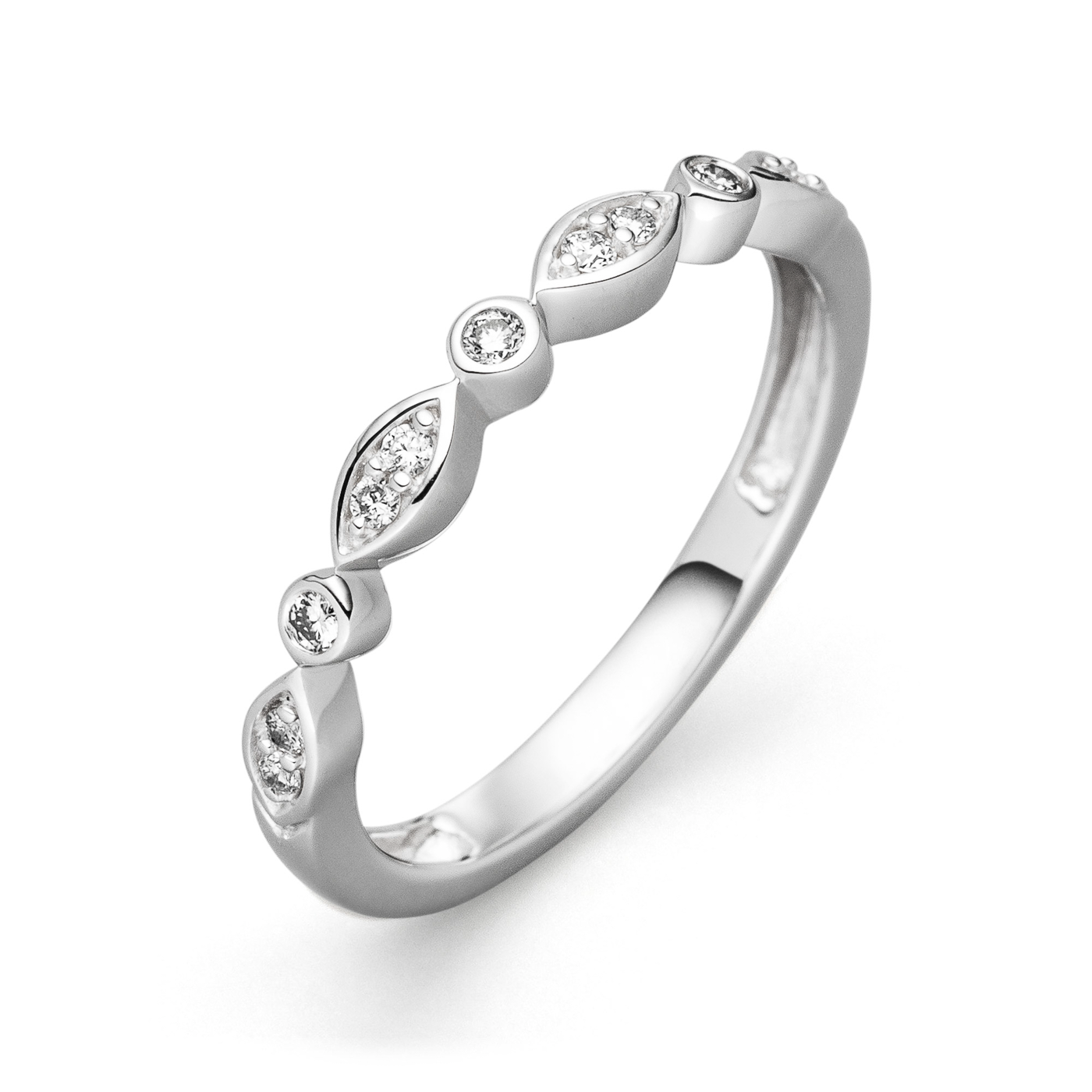 Ring Diamant zus. ca. 0,10 ct. 333er Weißgold Ring Diamant zus. ca. 0,10 ct. 333er Weißgold