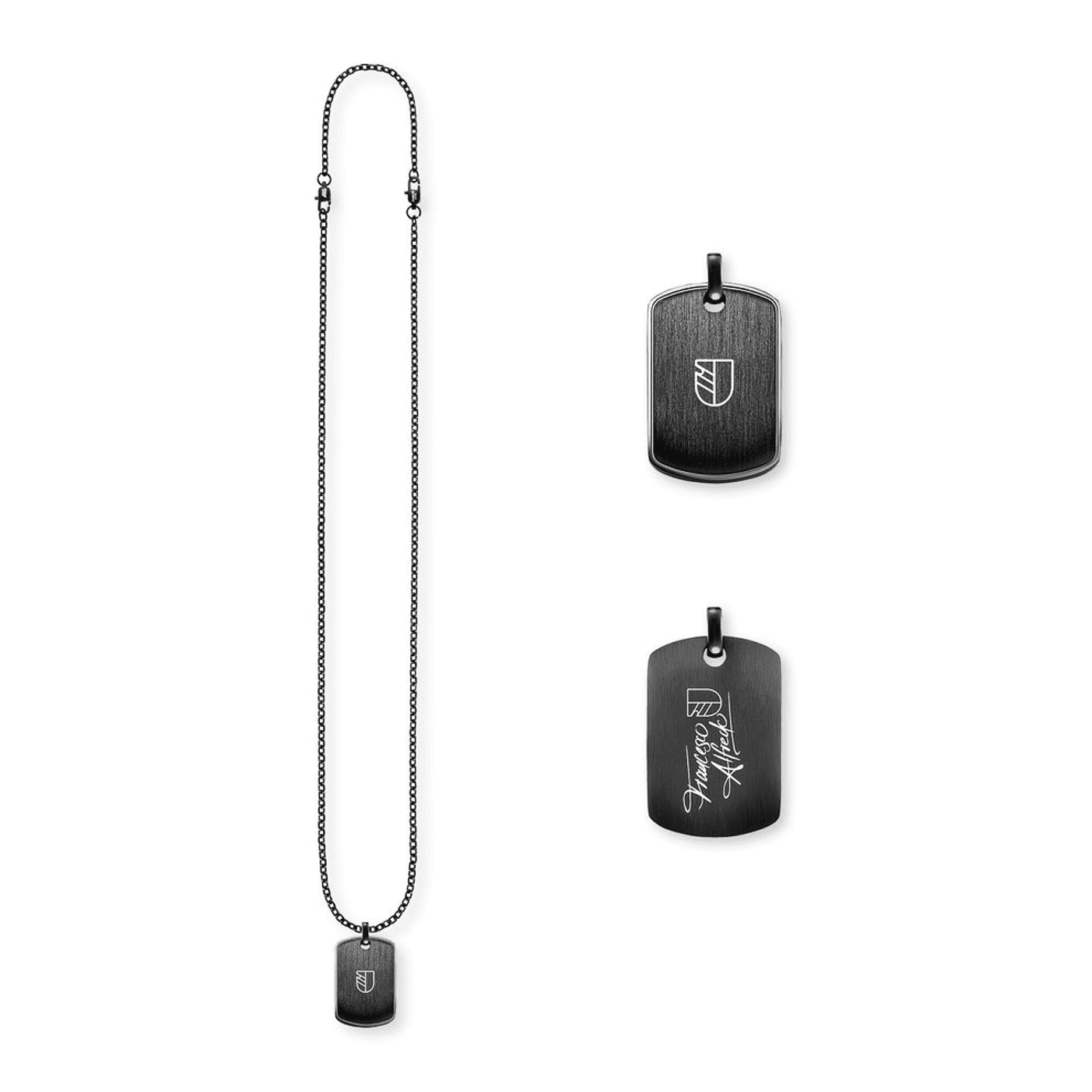 Kette Edelstahl schwarz Francesco