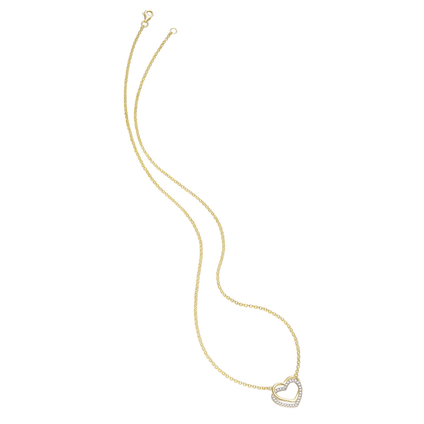 Kette Zirkonia 925er Silber vergoldet 