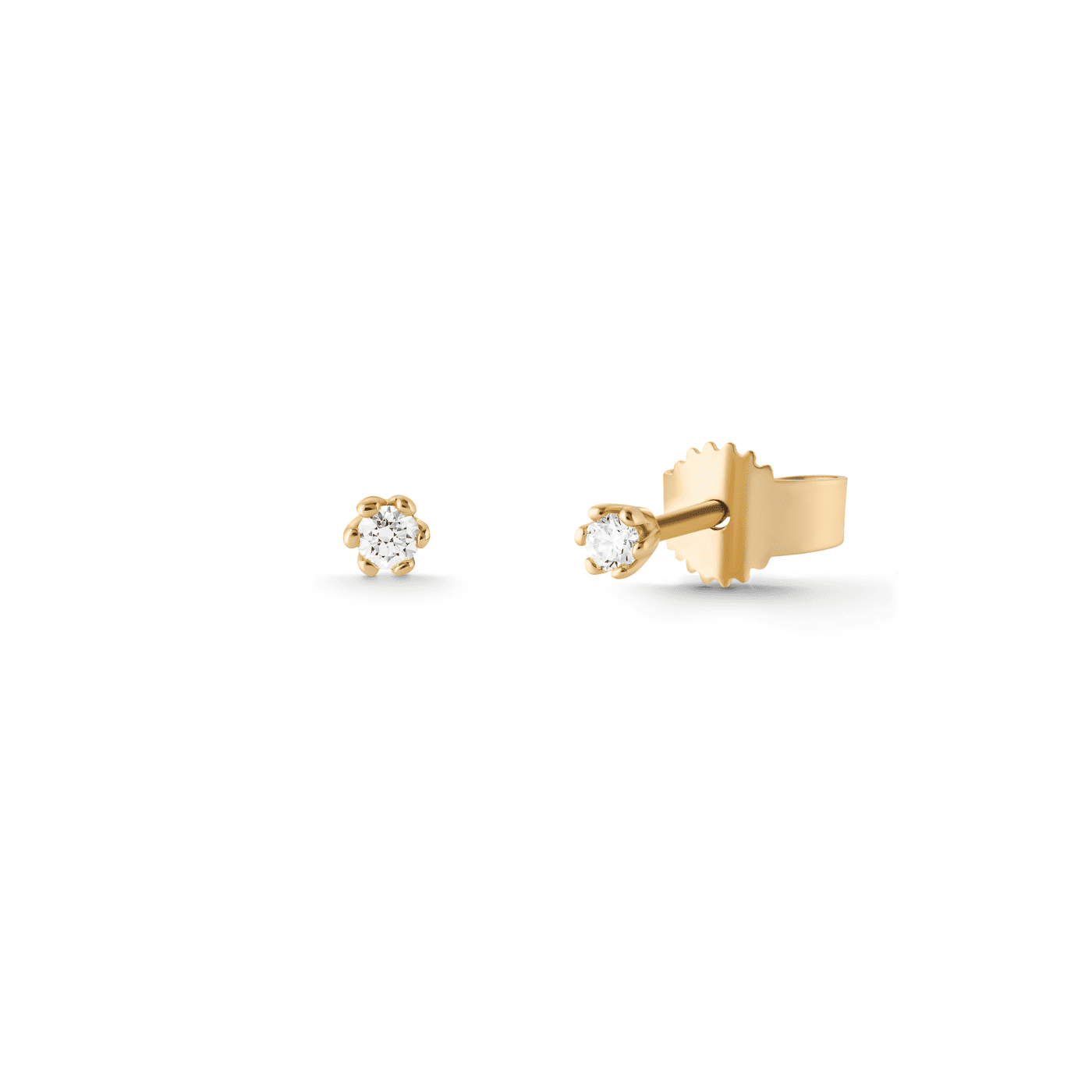 Ohrringe Diamant zus. ca. 0,05 ct. 333er Gelbgold Pure Solitär Ohrringe Diamant zus. ca. 0,05 ct. 333er Gelbgold Pure Solitär