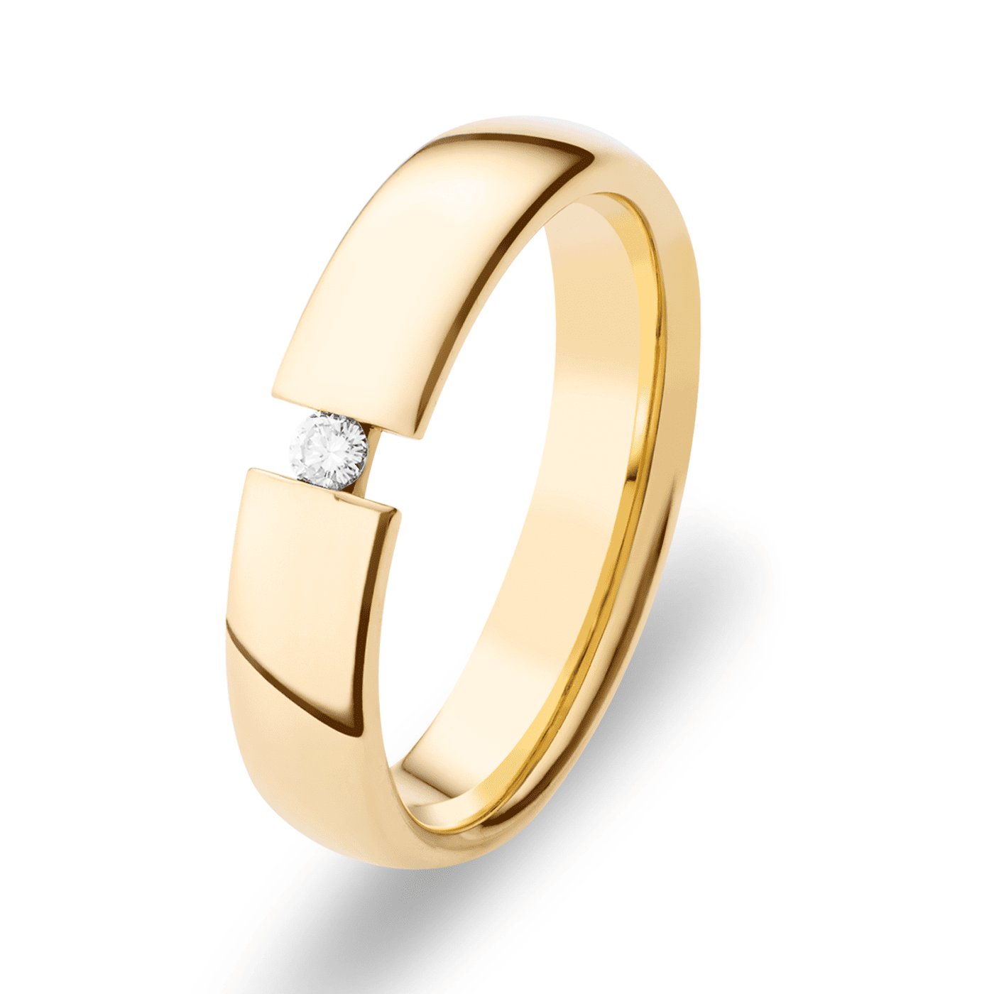 Trauring ca. 0,04 ct. 585er Gelbgold Arosa Trauring ca. 0,04 ct. 585er Gelbgold Arosa