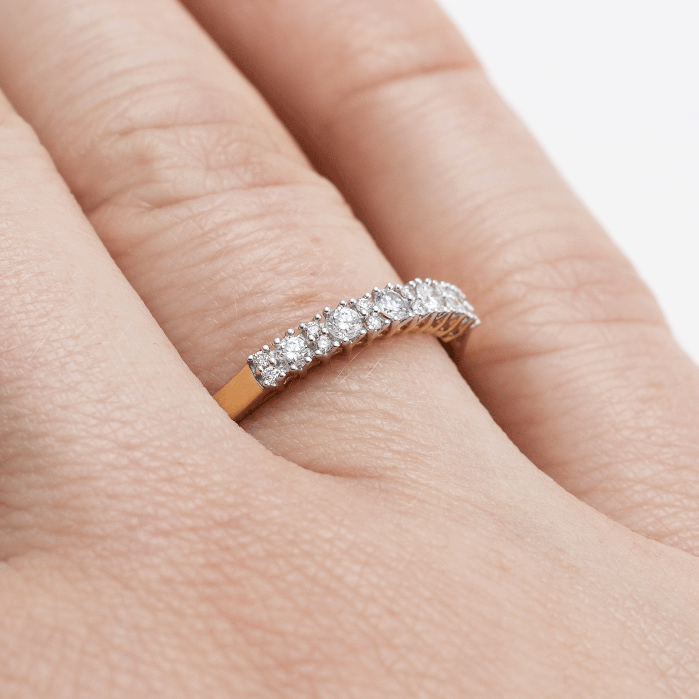 Ring Diamant zus. ca. 0,20ct. 585er Gelbgold Mali