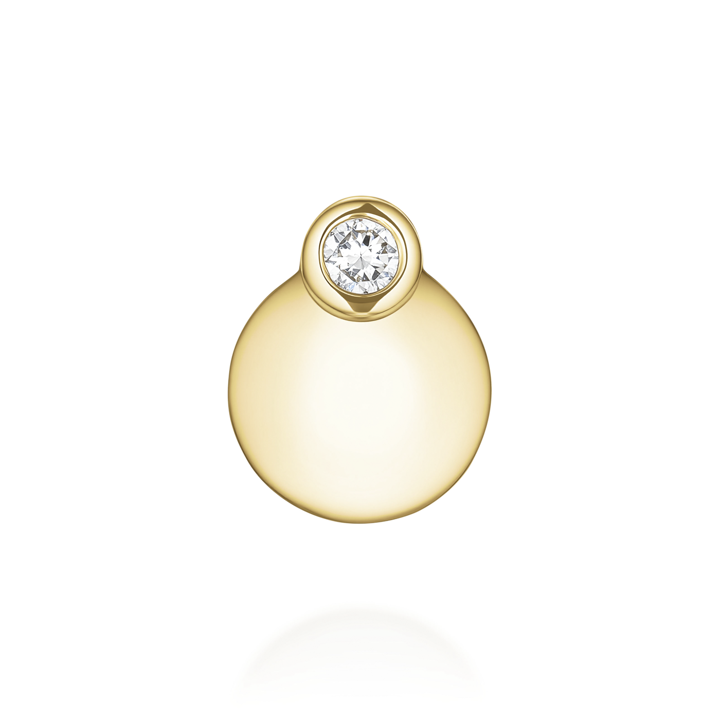 Ohrringe syn. Diamant zus. 0,01ct. 585er Gelbgold Dome Ohrringe syn. Diamant zus. 0,01ct. 585er Gelbgold Dome