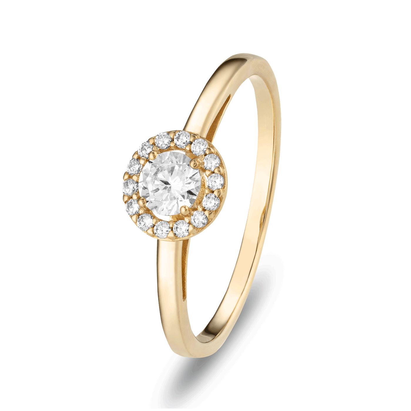 Ring Zirkonia 375er Gelbgold 