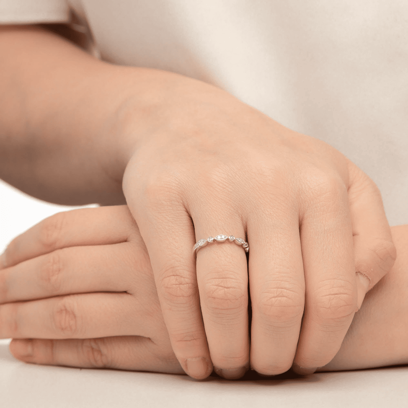 Ring Diamant zus. ca. 0,10 ct. 333er Weißgold Ring Diamant zus. ca. 0,10 ct. 333er Weißgold