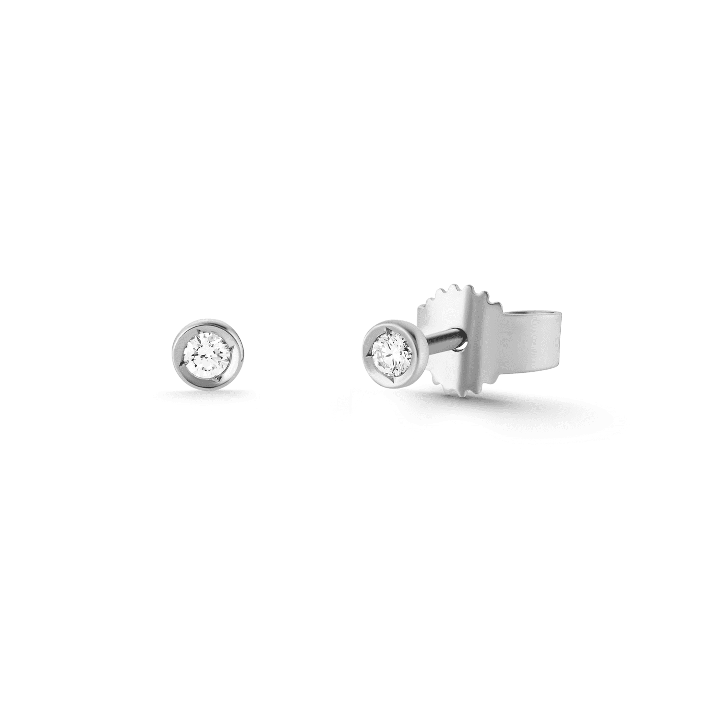 Ohrringe Diamant zus. ca. 0,05 ct. 333er Weißgold Pure Solitär Ohrringe Diamant zus. ca. 0,05 ct. 333er Weißgold Pure Solitär