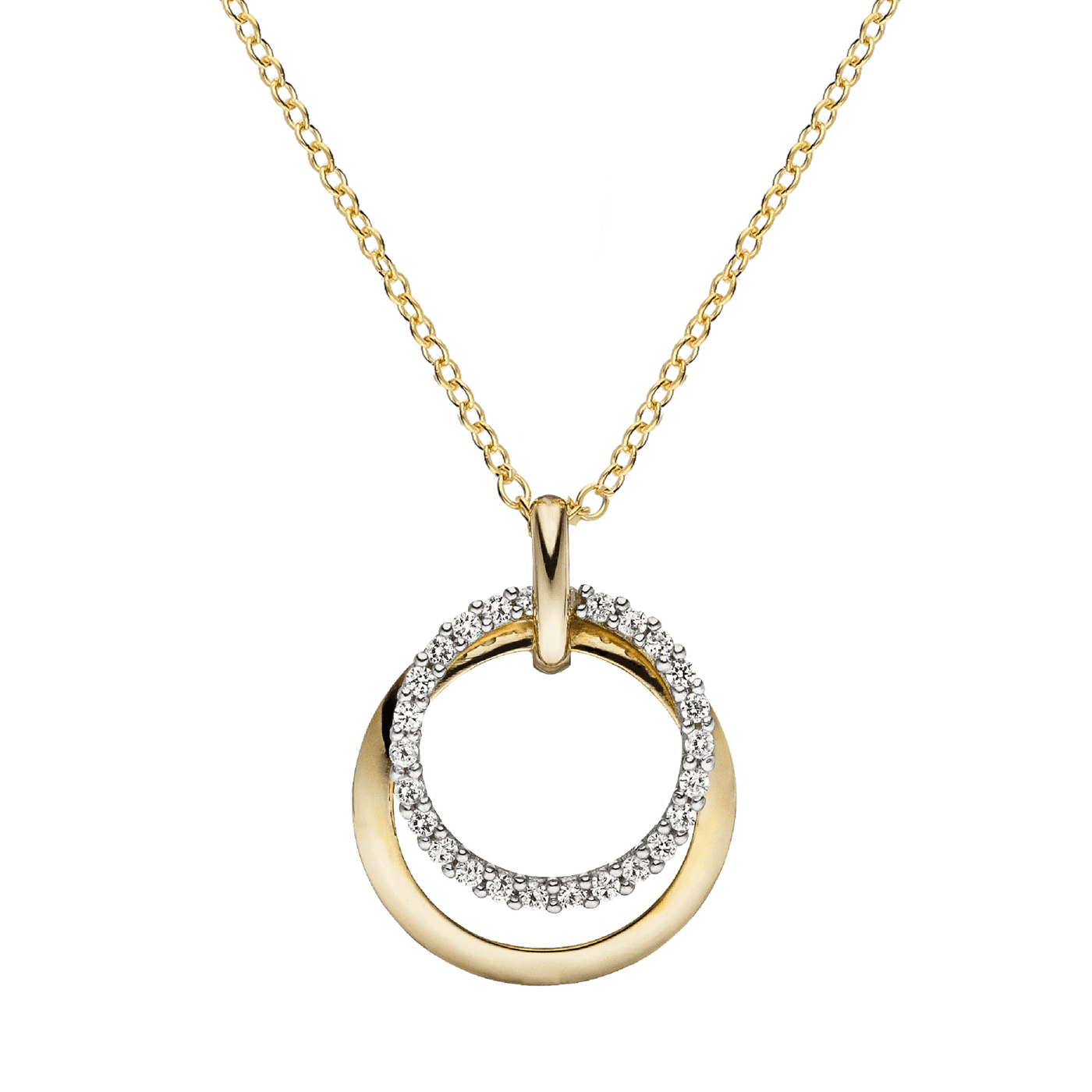 Kette Zirkonia 375er bicolor  Kette Zirkonia 375er bicolor
