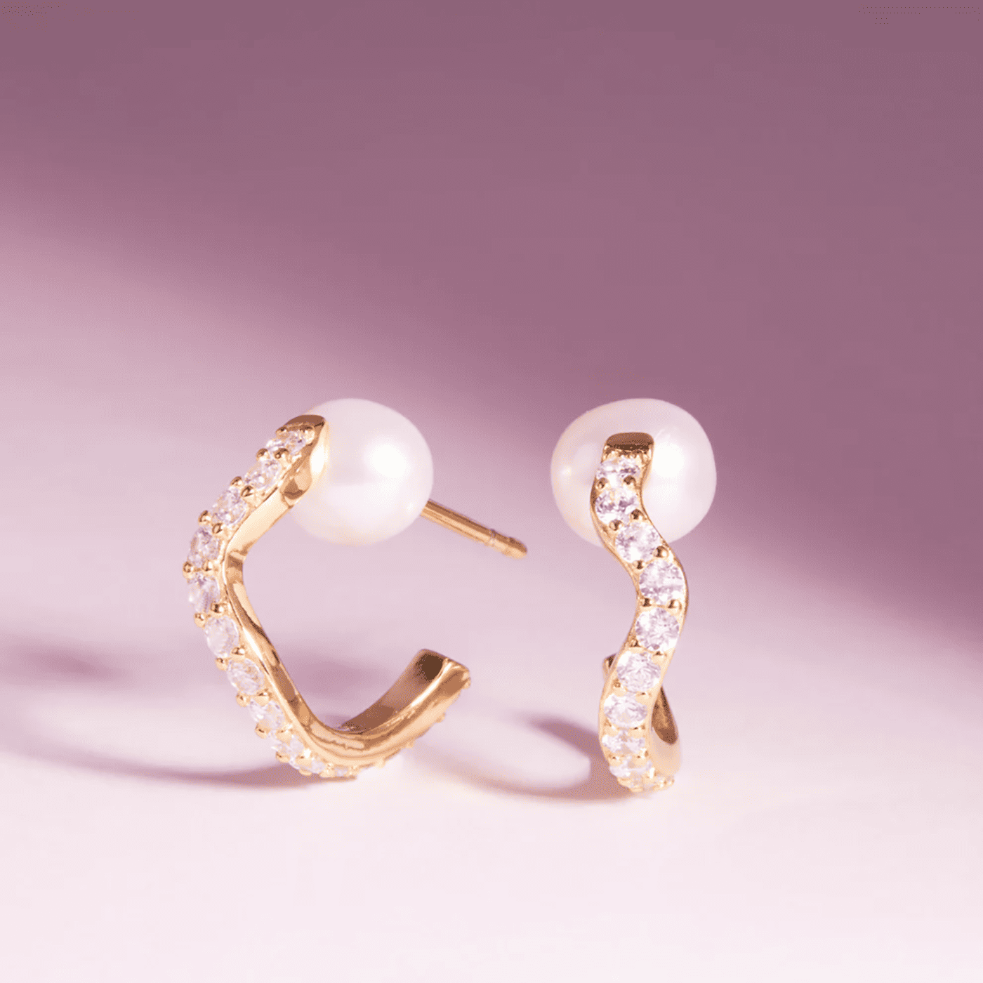 Ohrringe Zirkonia 925er Silber gelb vergoldet Ponza Ohrringe Zirkonia 925er Silber gelb vergoldet Ponza