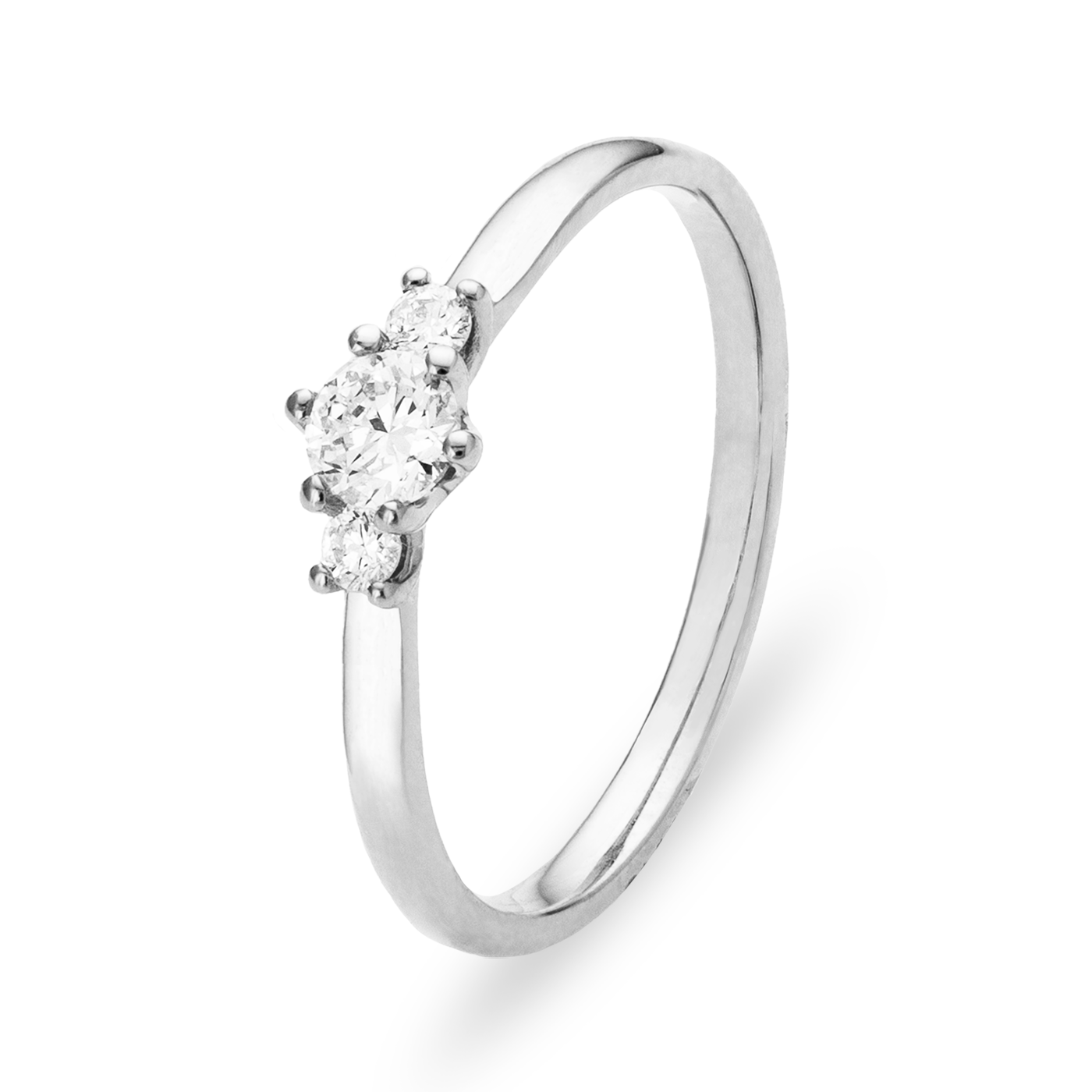 Ring Diamant zus. ca. 0,25 ct. 585er Weißgold Rose