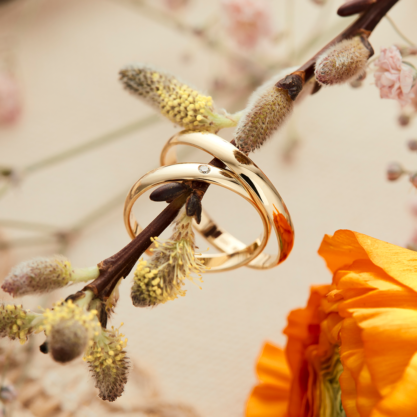 Trauring ca. 0,01 ct. 585er Gelbgold Mainz Trauring ca. 0,01 ct. 585er Gelbgold Mainz