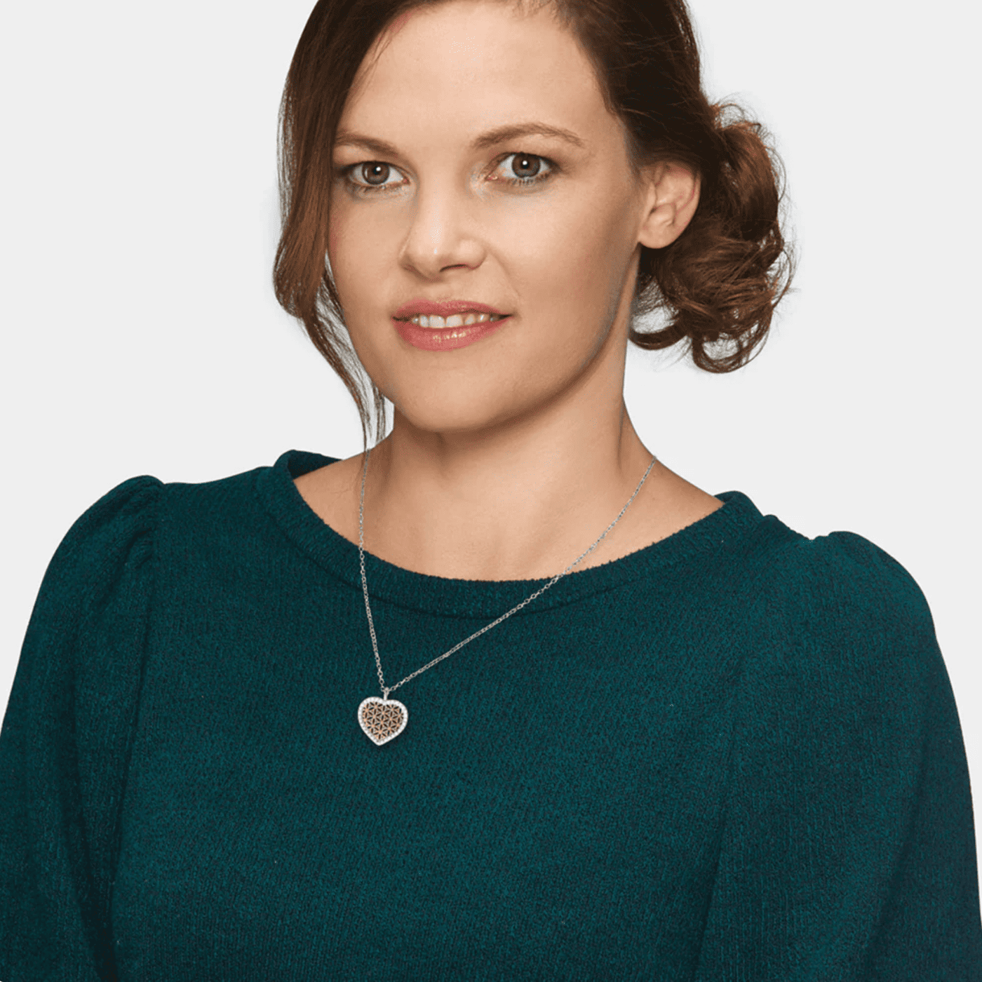 Kette Zirkonia 925er Silber Bicolor Bloom