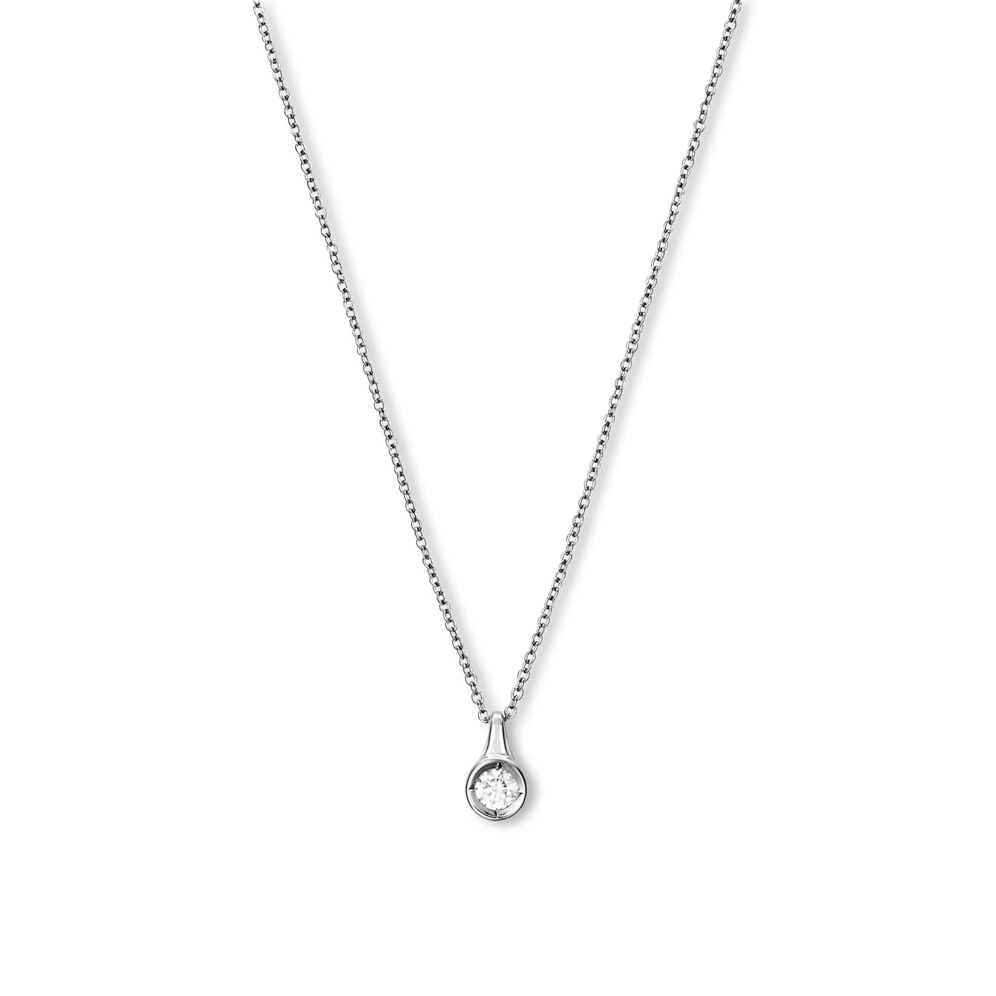 Kette Diamant ca. 0,05 ct. 333er Weißgold Pure Solitär Kette Diamant ca. 0,05 ct. 333er Weißgold Pure Solitär