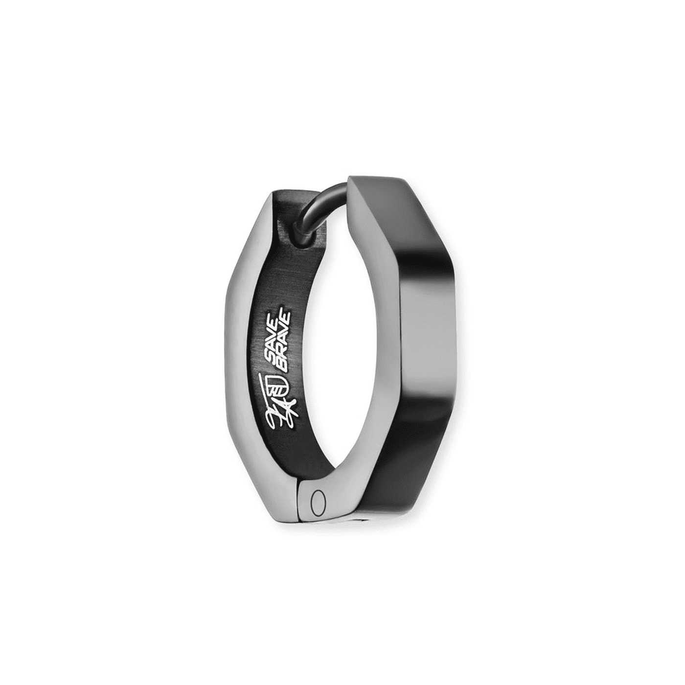Einzelohrring Edelstahl schwarz Francesco Einzelohrring Edelstahl schwarz Francesco