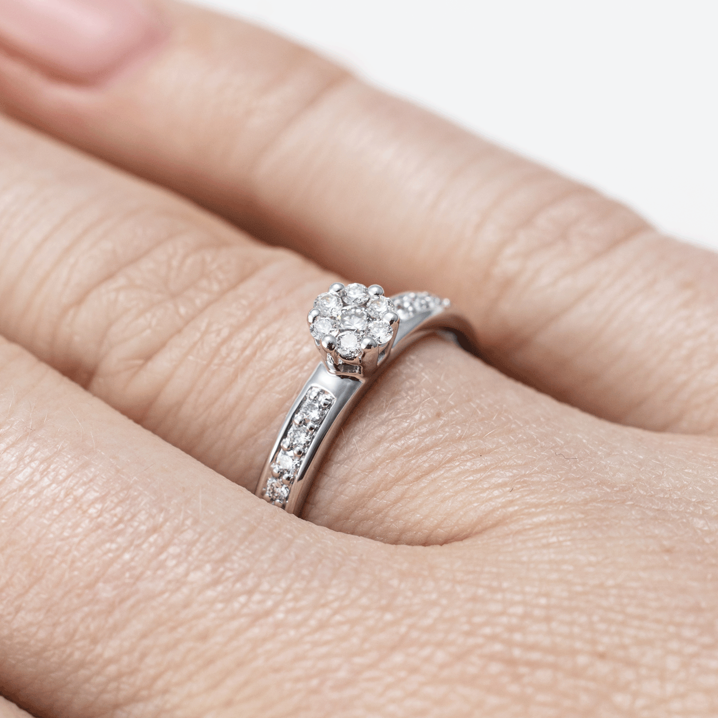 Ring Diamant zus. ca. 0,30 ct. 585er Weißgold Dahlia Ring Diamant zus. ca. 0,30 ct. 585er Weißgold Dahlia