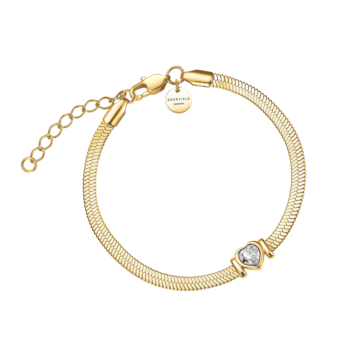 Armband Edelstahl gelb vergoldet Heart